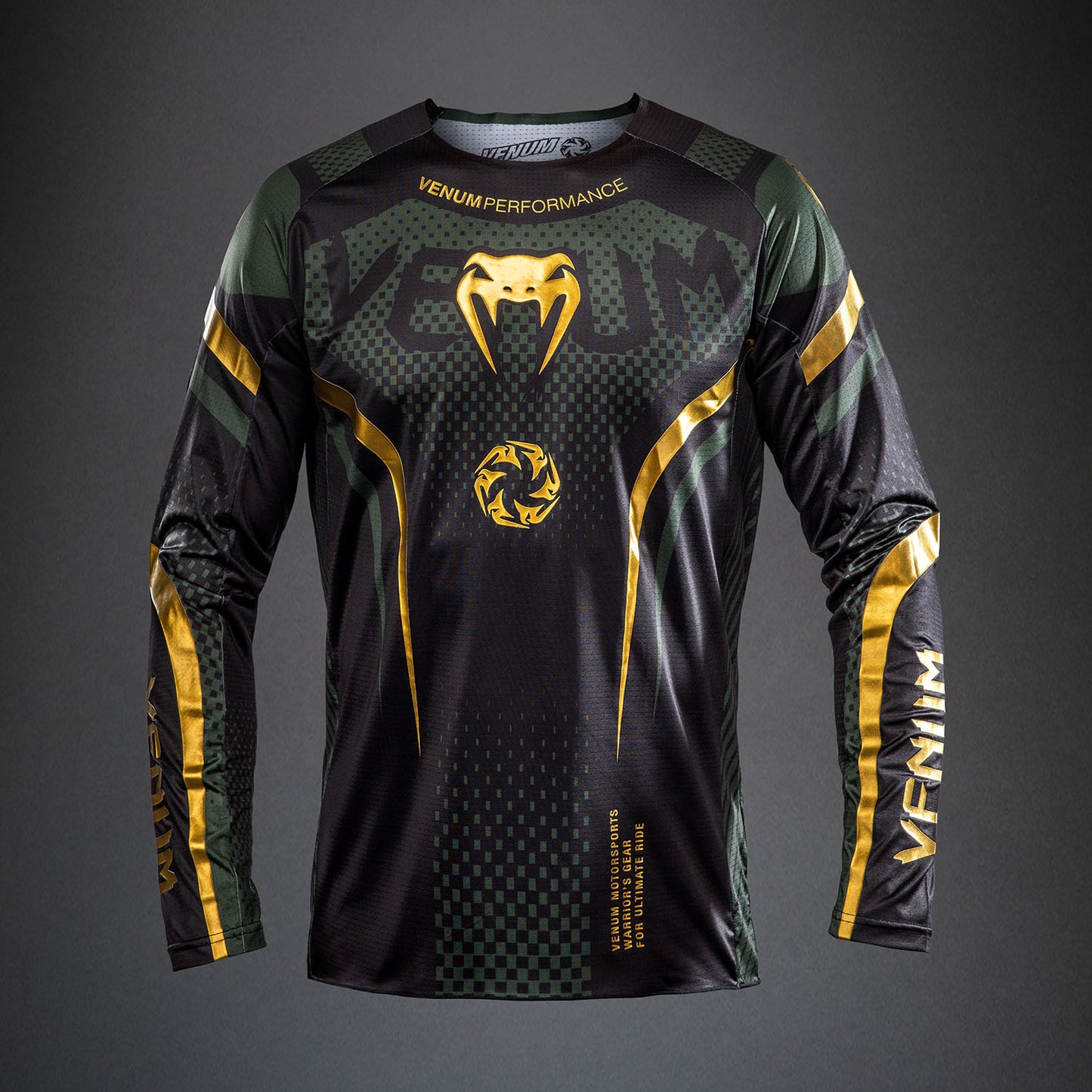 Venum MX Challenger Maglia da Motorsports - Nero/Verde/Oro