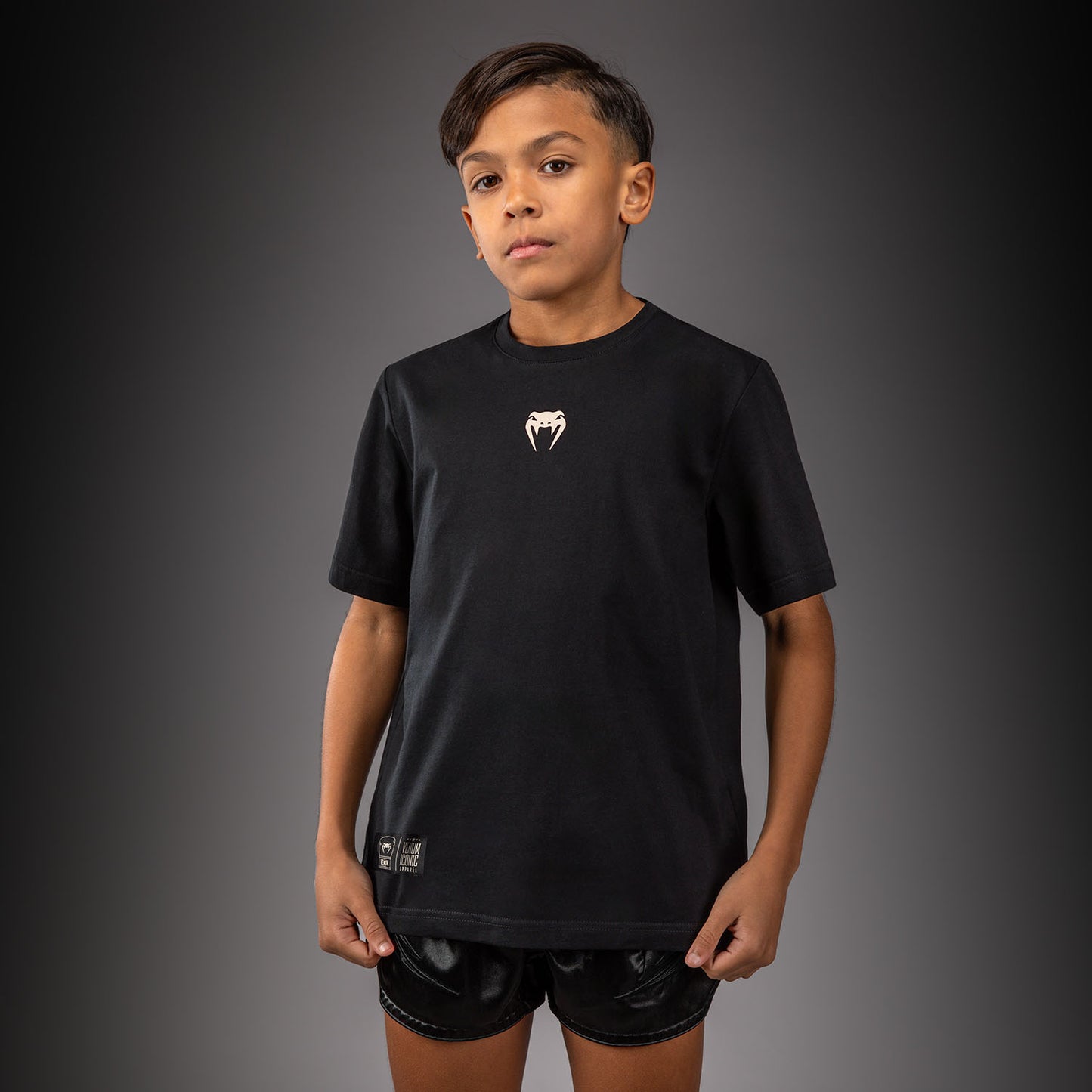 Venum Fight Icon T-shirt in Cotone per Bambini - Nero