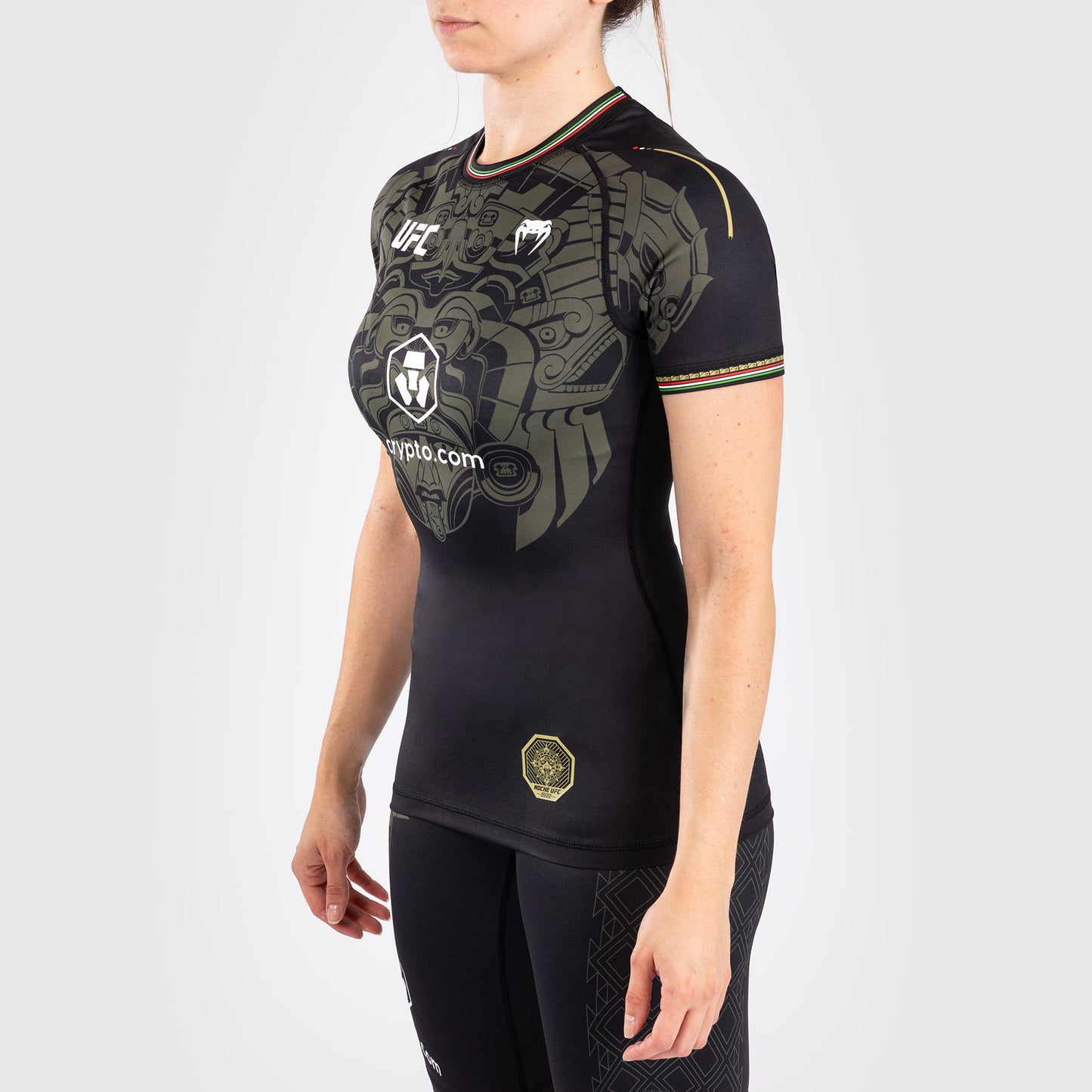 Noche UFC by Venum Authentic Fight Night Rash Guard a maniche corte da donna - Nera