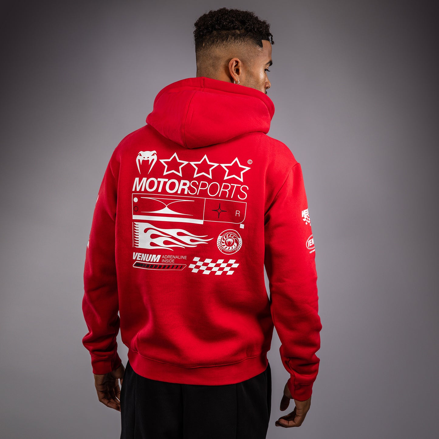 Venum Motorsport Felpa con Cappuccio - Rosso Racer