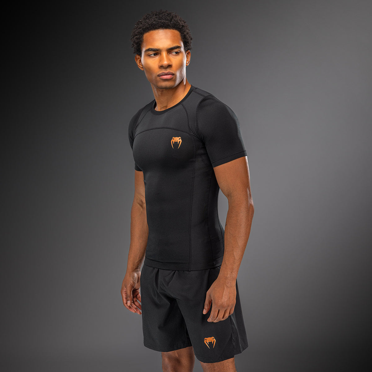 Venum G-Fit Revolution Rashguard a maniche corte - Nero/Rame