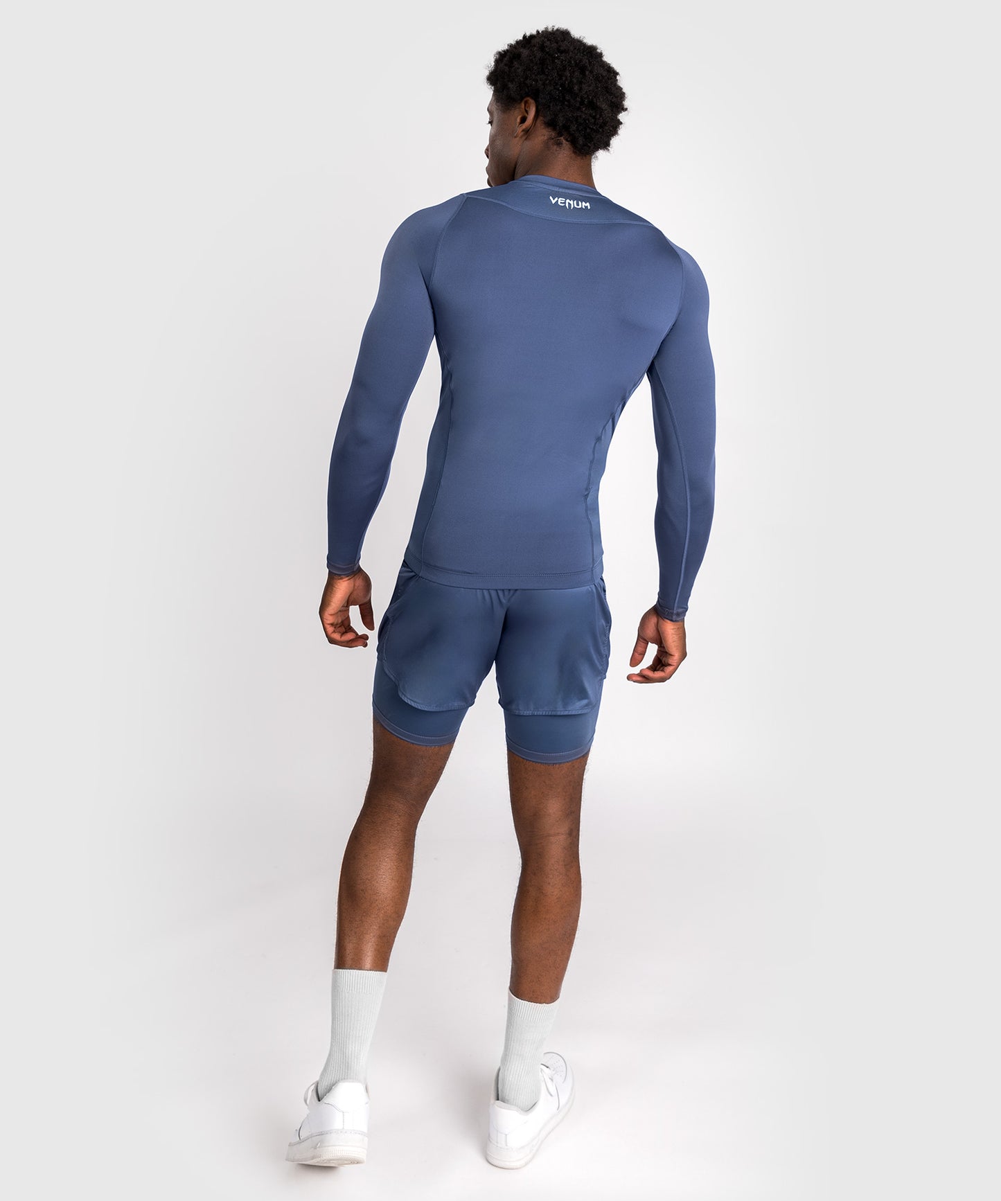 Venum Attack Rashguard a Maniche Lunghe da Uomo - Blu navy