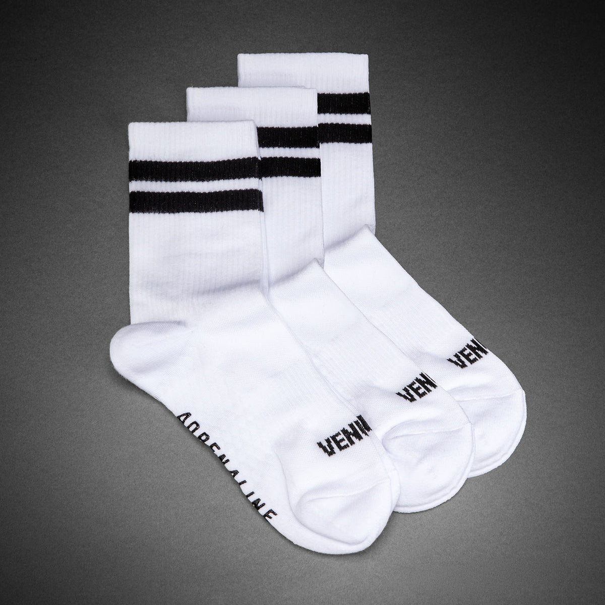 Venum Adrenaline Calze sportive confezione da 3 paia - Bianco/Nero