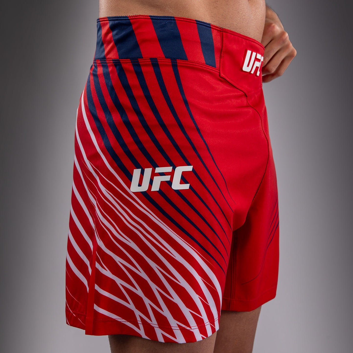 Official UFC Freedom 250 by Venum Personalizzato Authentic Fight Night Pantaloncini da combattimento taglio corto da uomo - Rosso