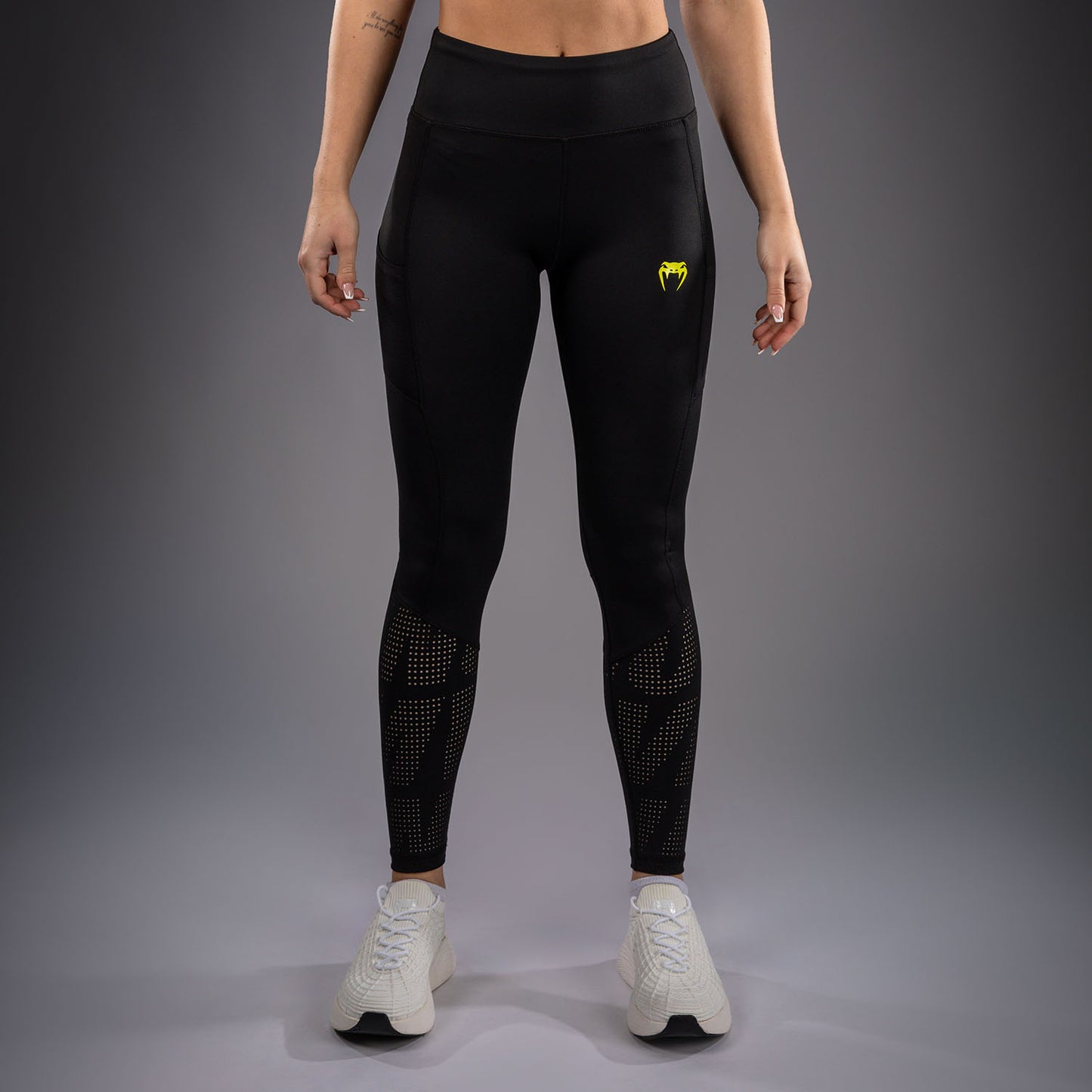 Venum Lazer Leggings da Donna - Nero/Giallo