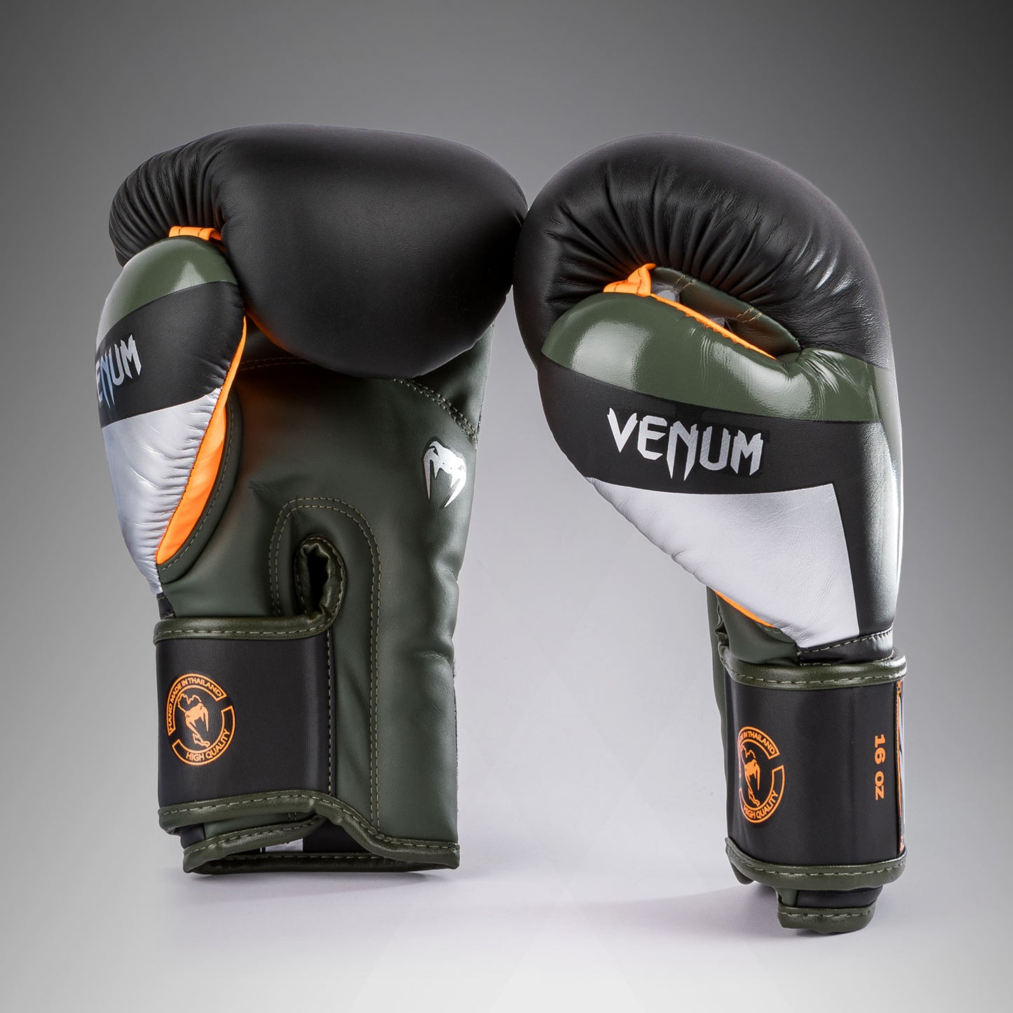 Venum Elite Guantoni da boxe - Nero/Argento/Kaki
