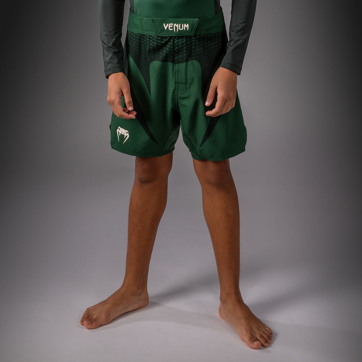Venum Attack Pantaloncini da combattimento per bambini - Verde Foresta/Avorio