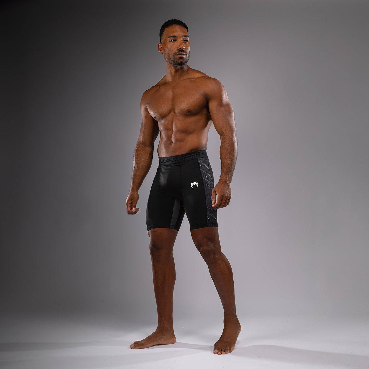 Venum Rapid Pantaloncini a compressione - Nero/Grigio Tempesta