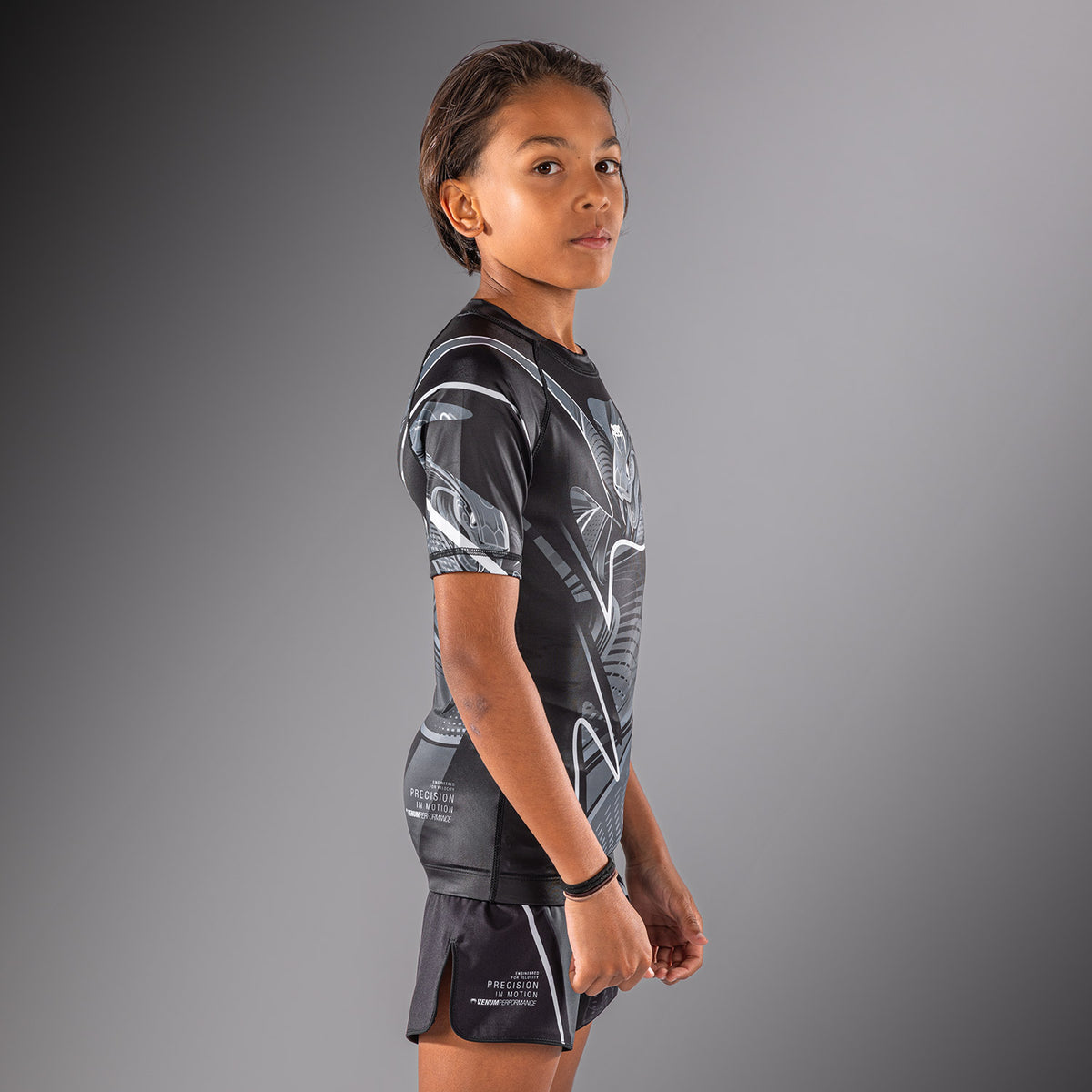 Venum Crimson Viper 2.0 Rashguard a maniche corte per bambini - Nero/Grigio