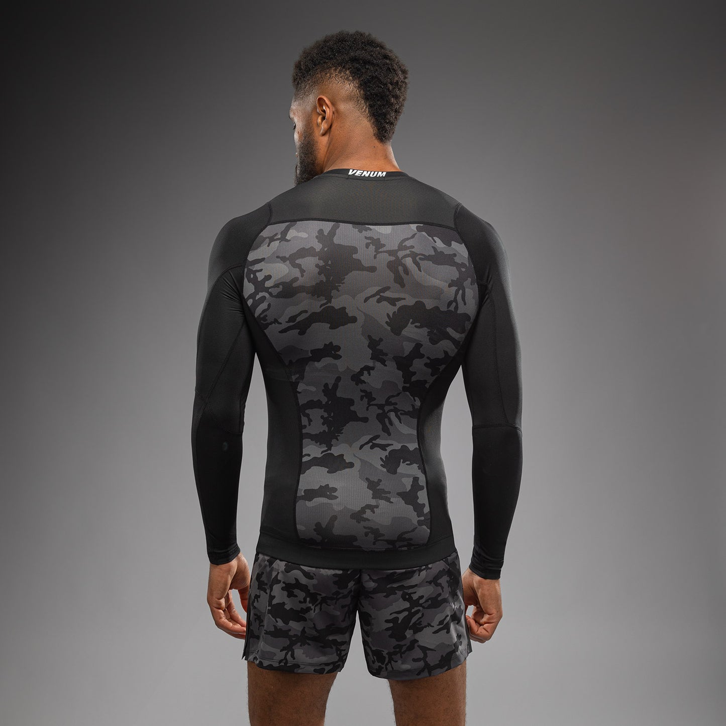 Venum x Polaris Maglia a Maniche Lunghe Rashguard - Nero/Grigio Tempesta