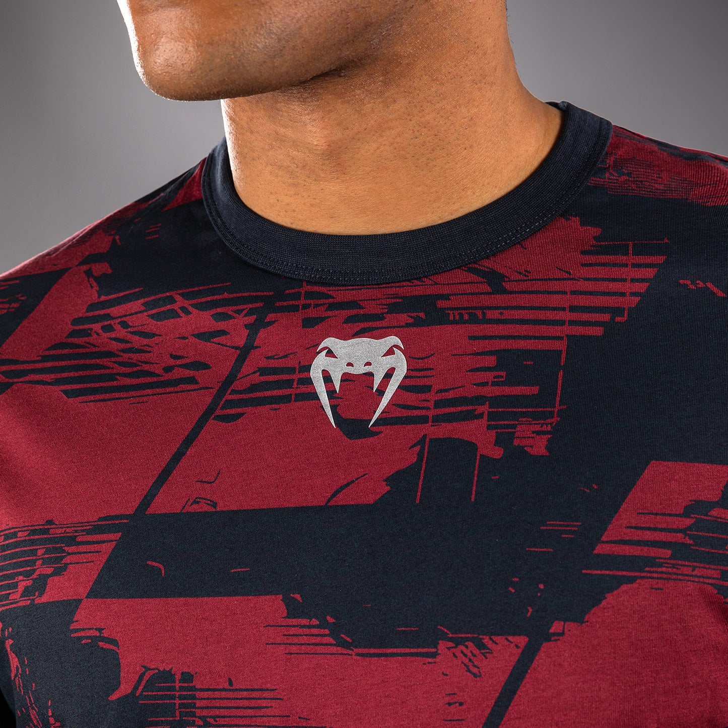 UFC Zenith by Venum Authentic Fight Week T-shirt maniche lunghe Uomo - Blu navy/Bordeaux/Argento