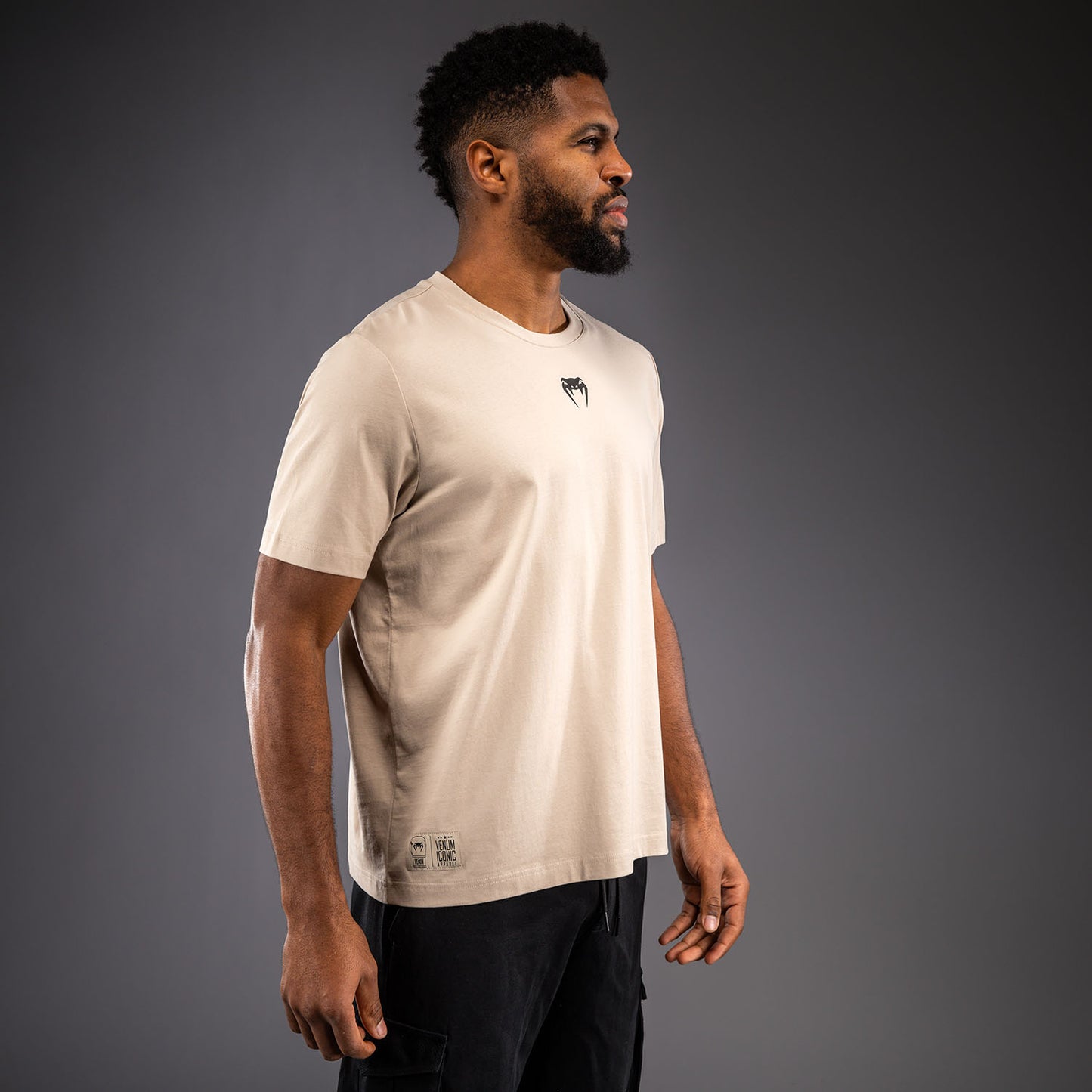 Venum Fight Icon T-shirt in Cotone - Beige