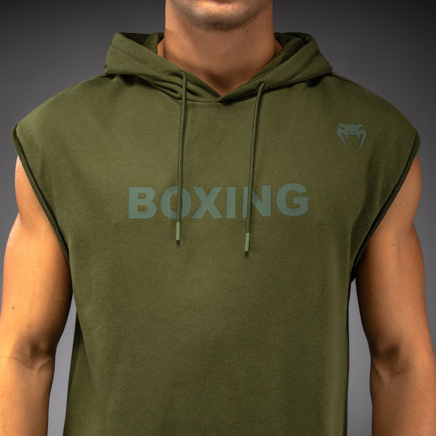 Venum Boxing VT Felpa con Cappuccio Senza Maniche – Verde Militare