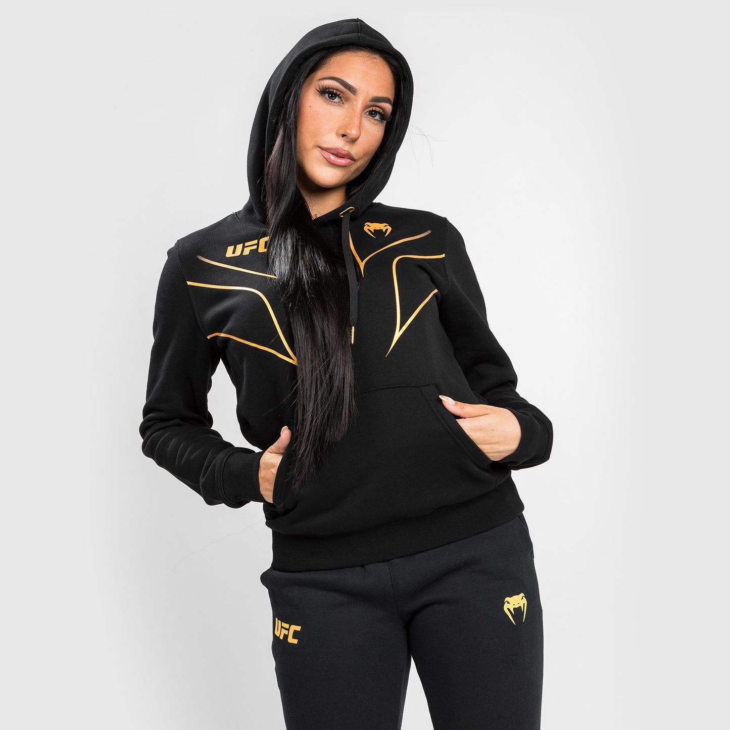 Felpa con cappuccio UFC Venum Fight Night 2.0 Replica Donna - Campione