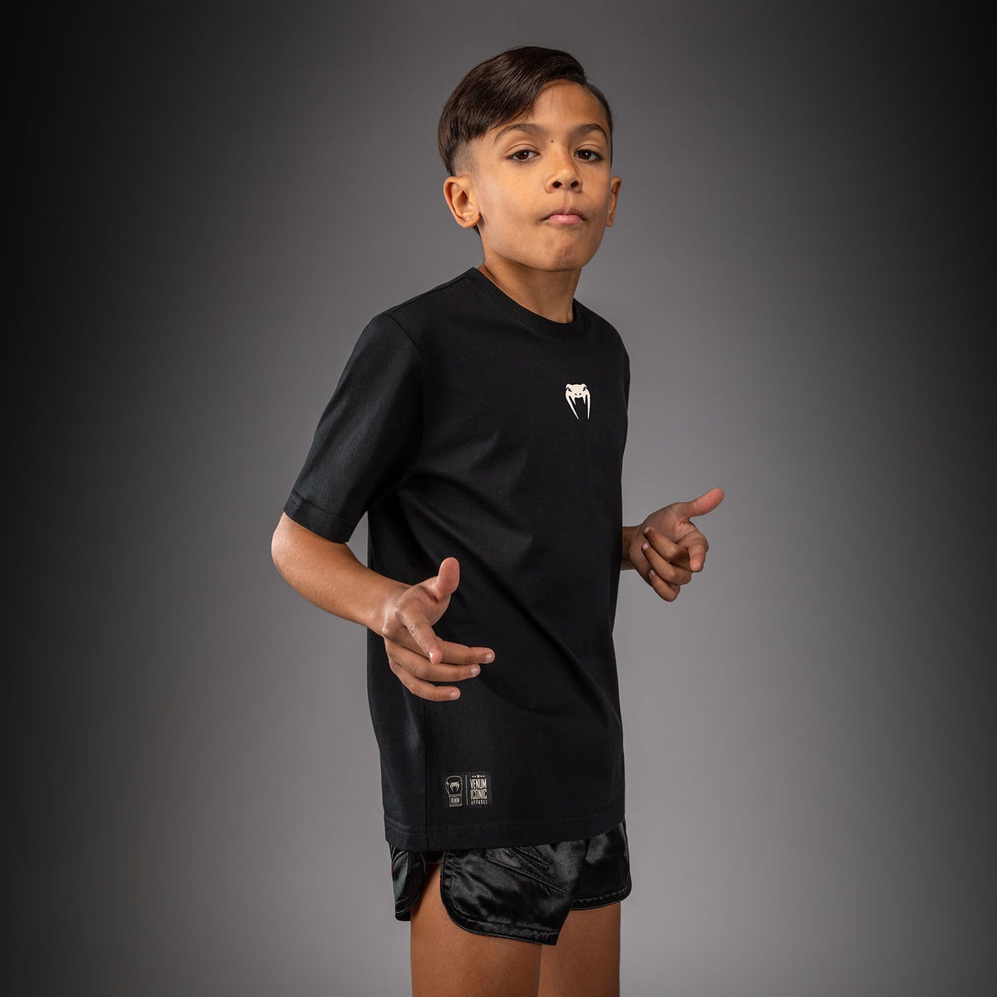 Venum Fight Icon T-shirt in Cotone per Bambini - Nero