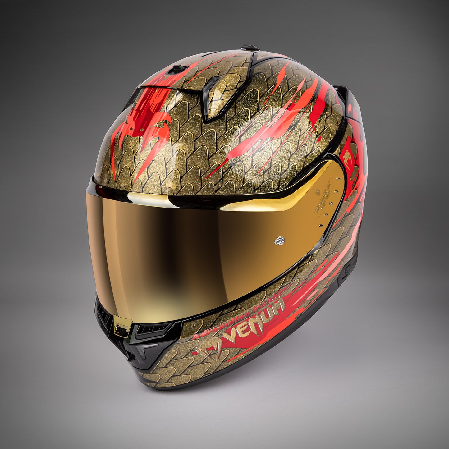 Casco moto Venum x Shark SKWAL i3 - Rosso/Oro