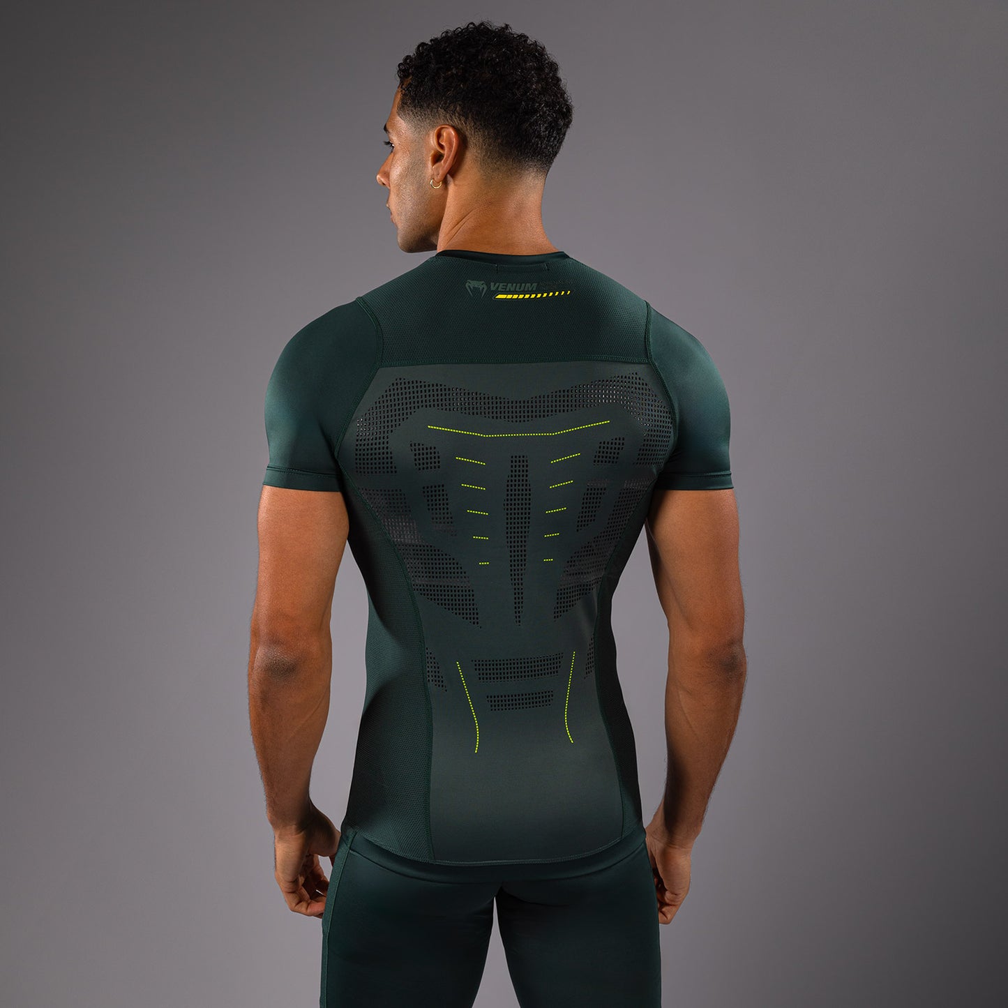 Venum Technical 3.0 Rashguard a Maniche Corte - Verde Foresta