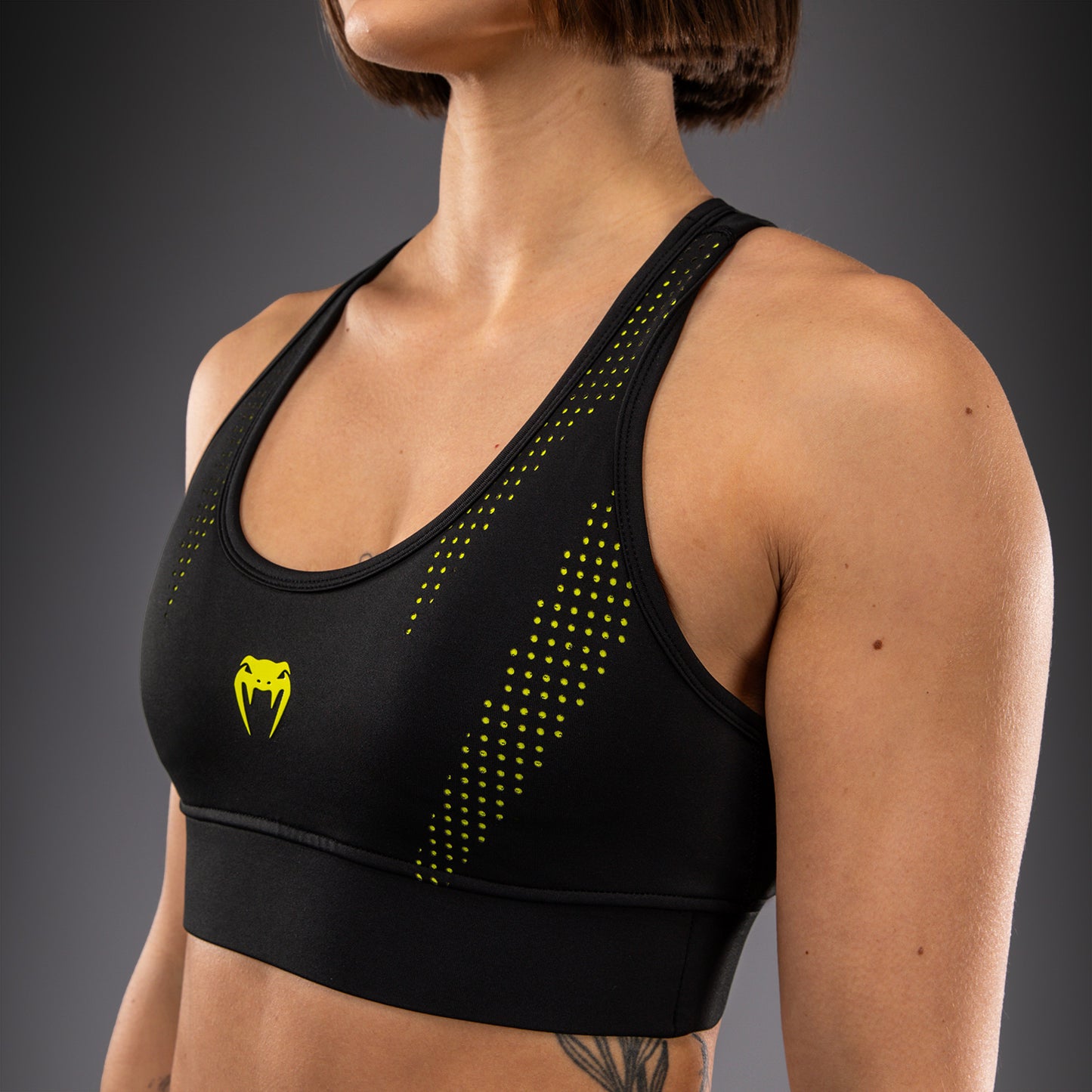 Venum Lazer Reggiseno Sportivo da Donna - Nero/Giallo