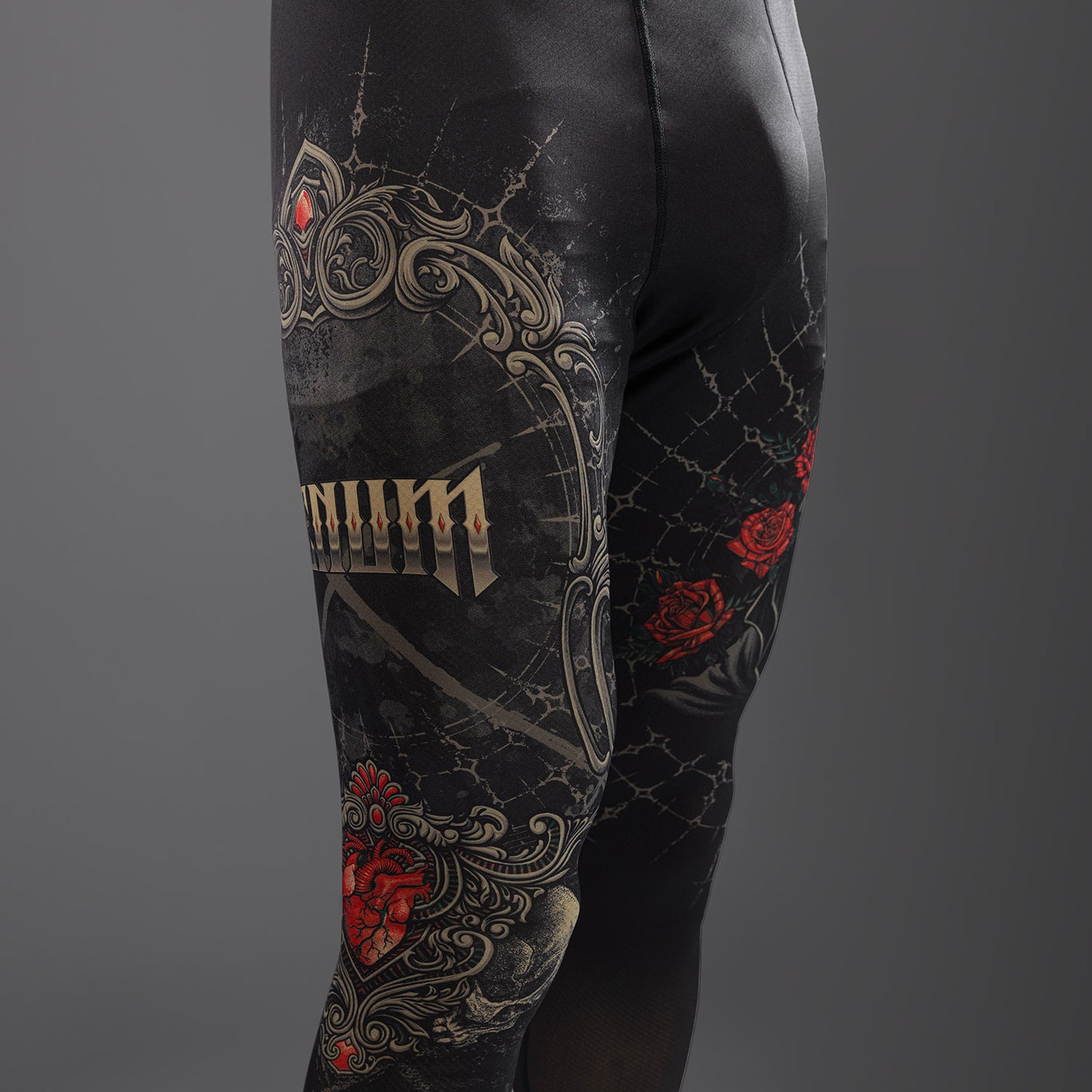 Venum Santa Muerte 5.0 Pantaloni a compressione - Nero Profondo/Oro