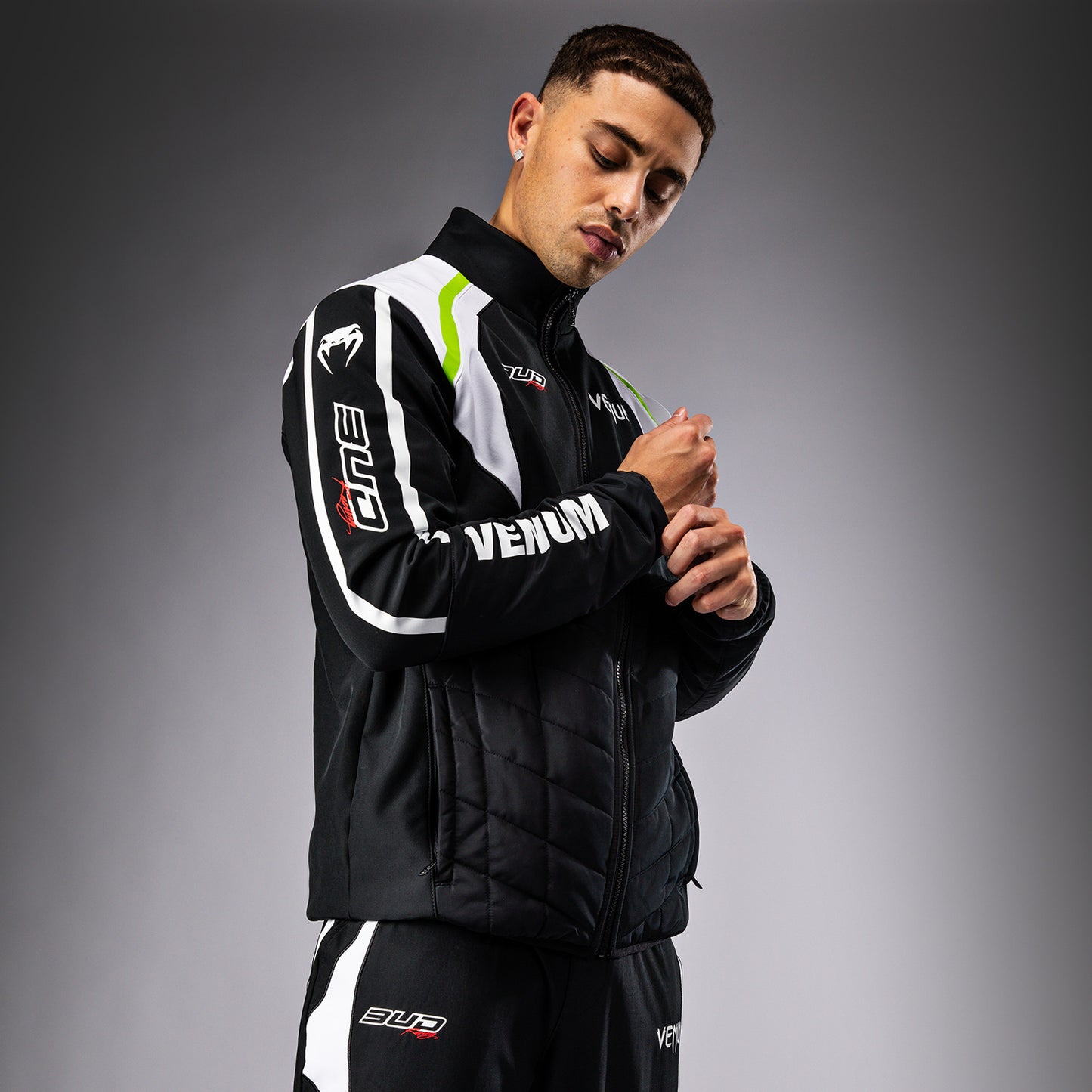 Venum x Bud Racing Giacca Uomo - Nero/Bianco/Verde lime