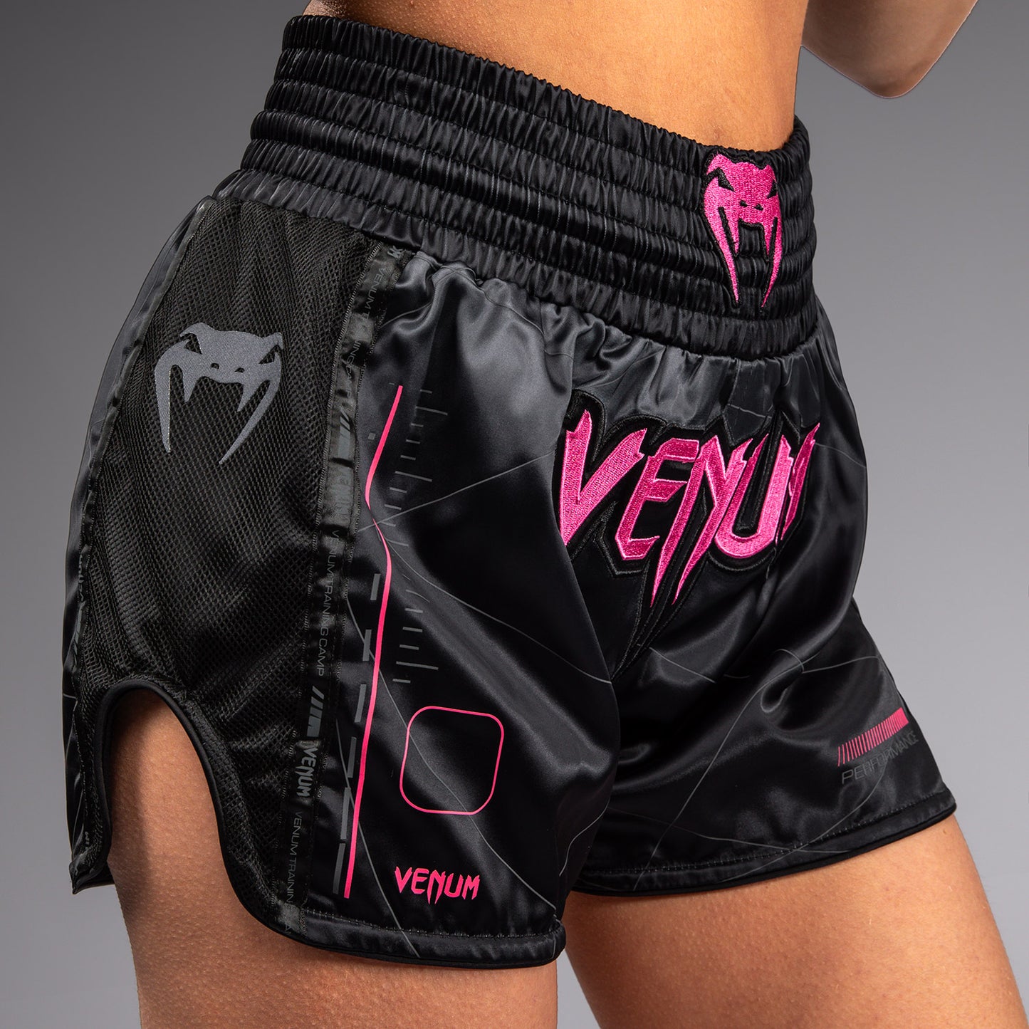 Venum Tactical XT Pantaloncini da Muay Thai da donna - nero/grigio tempesta
