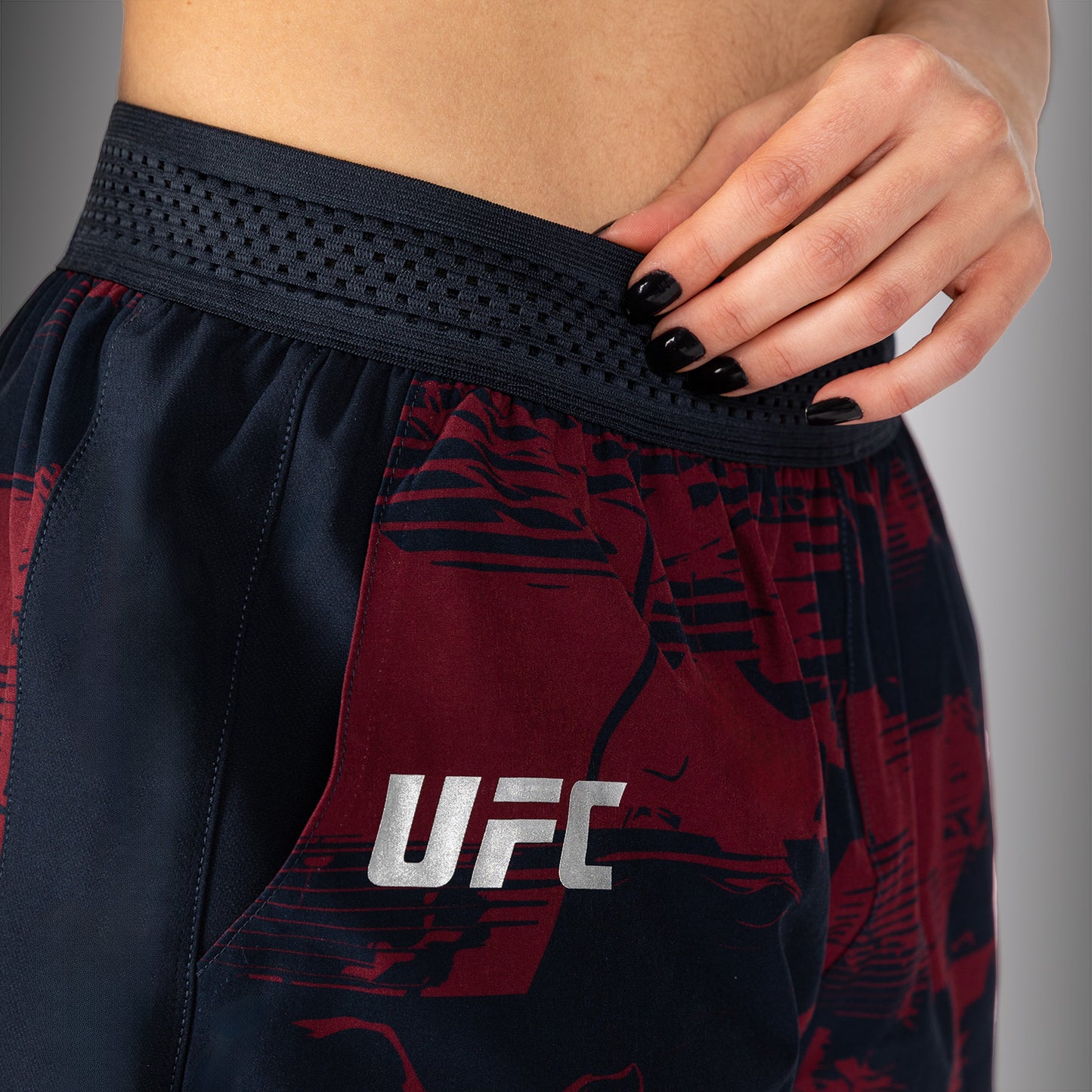 UFC Zenith by Venum Authentic Fight Week Pantaloncini Performance Donna - Blu navy/Bordeaux/Argento