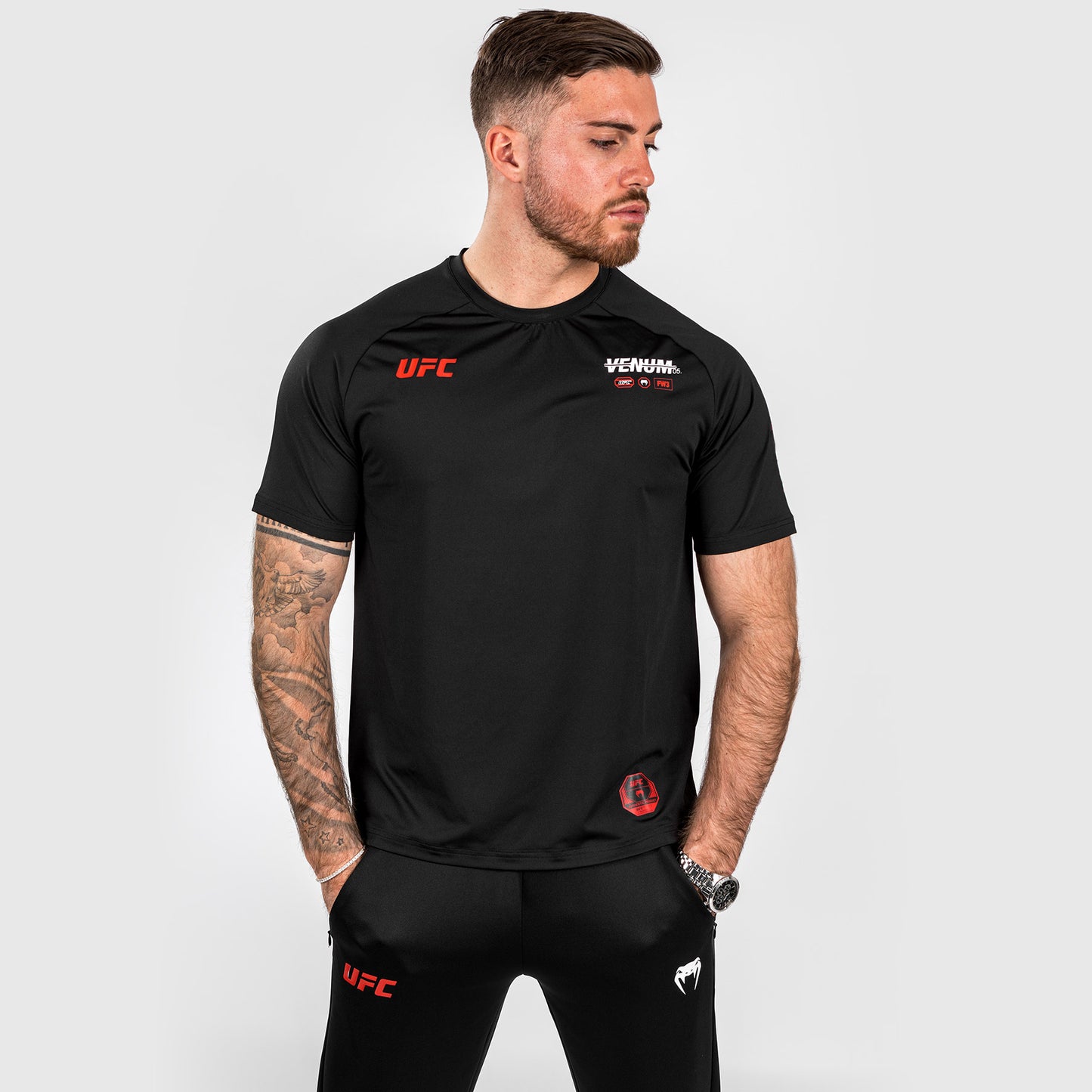 UFC Adrenaline by Venum Fight Week Maglietta Dry-tech da Uomo - Nero