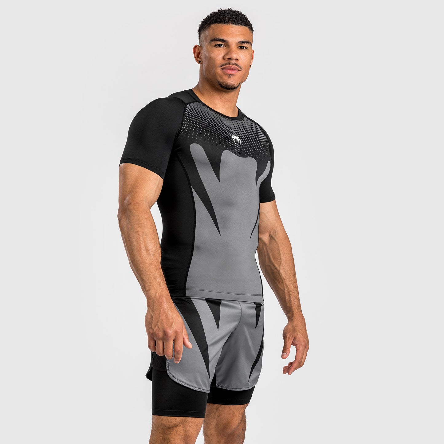 Venum Attack Rashguard a maniche corte - Nero/Grigio