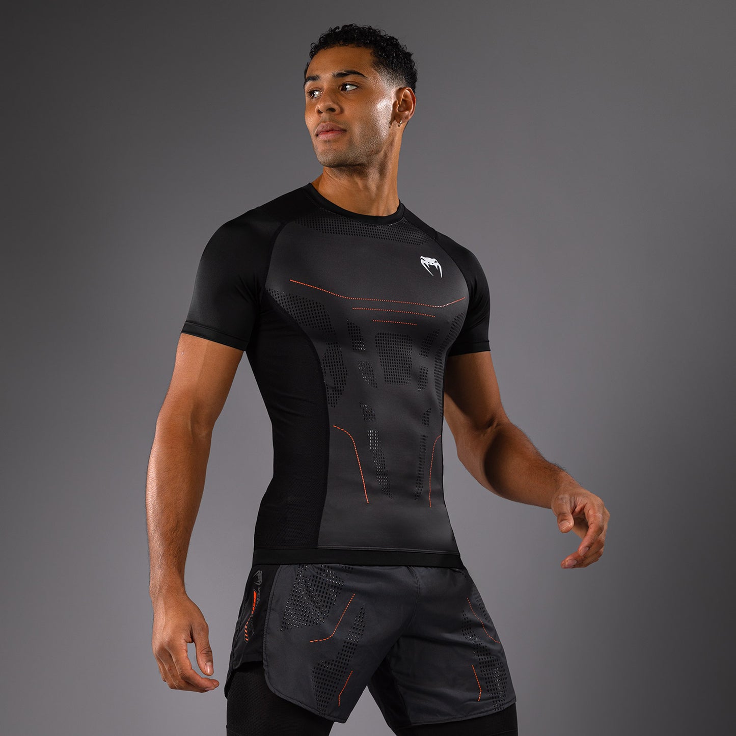 Venum Technical 3.0 Rashguard a Maniche Corte - Grafite
