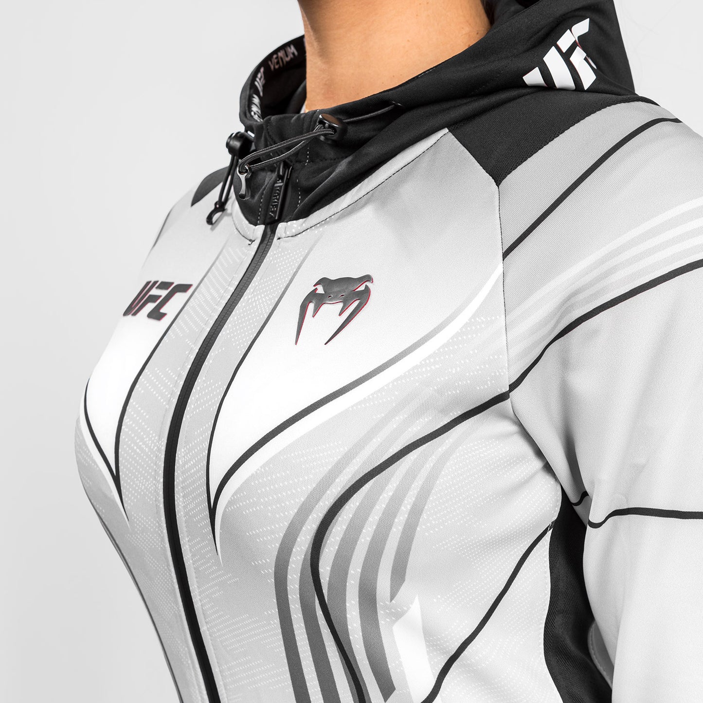 Felpa con cappuccio UFC Venum Authentic Fight Night 2.0 Donna - Bianco