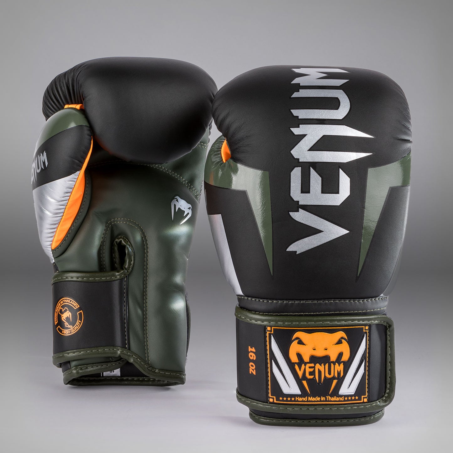 Venum Elite Guantoni da boxe - Nero/Argento/Kaki