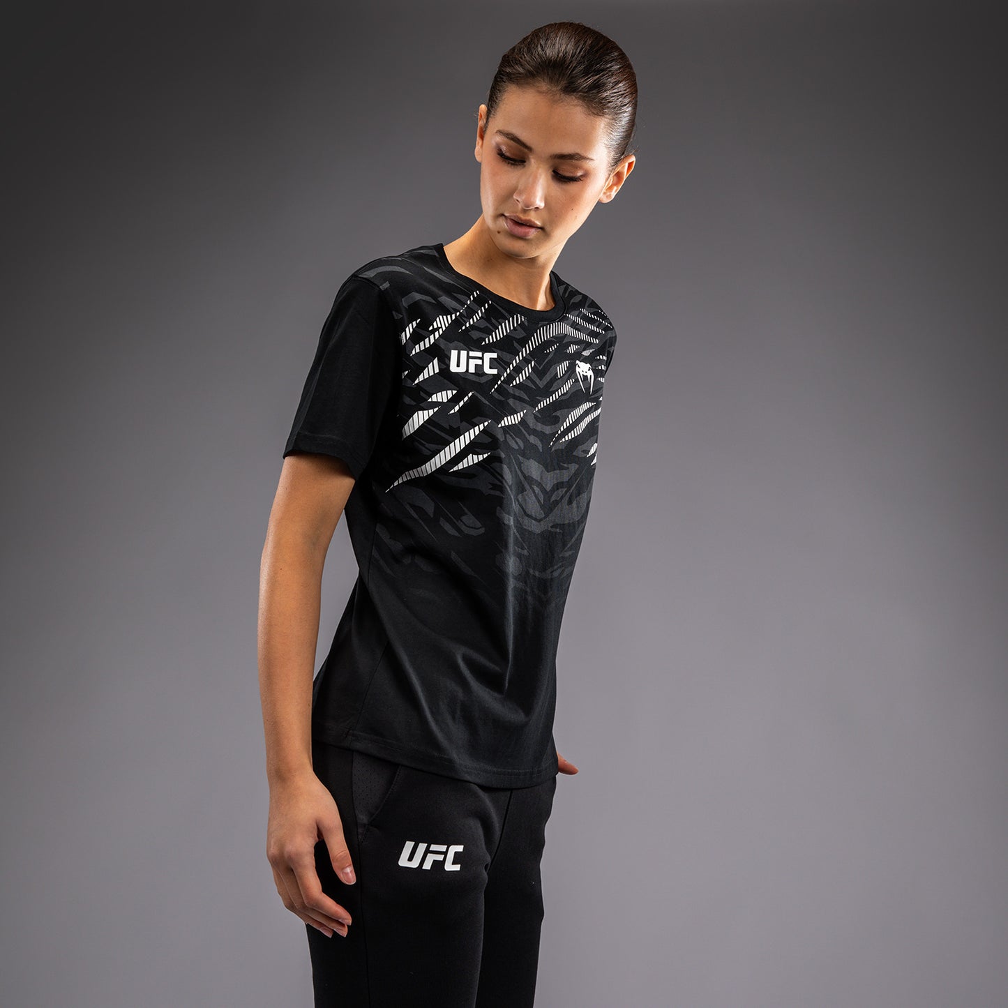 UFC Fusion by Venum Replica Maglietta a Manica Corta per Donna - Nero