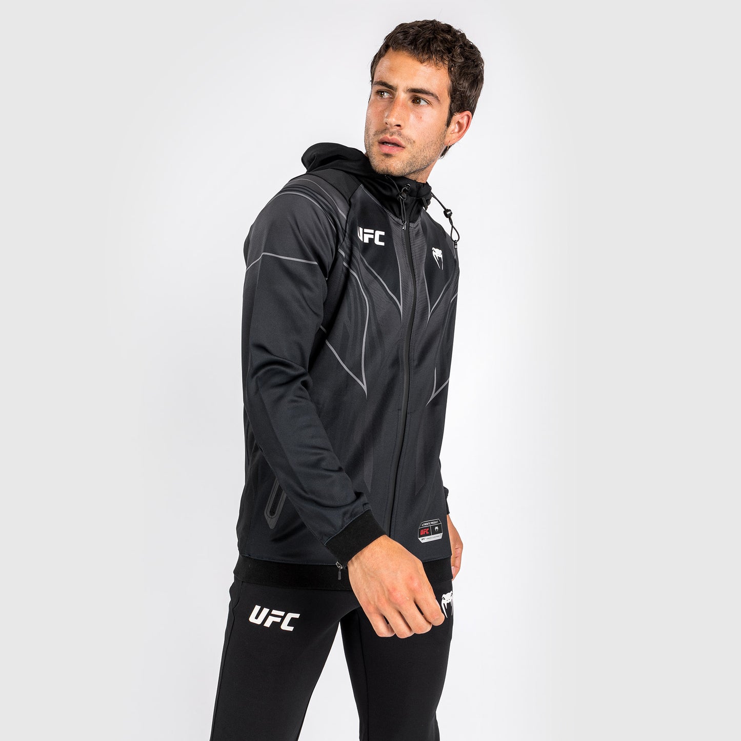 Felpa con cappuccio UFC Venum Authentic Fight Night 2.0 Uomo - Nero