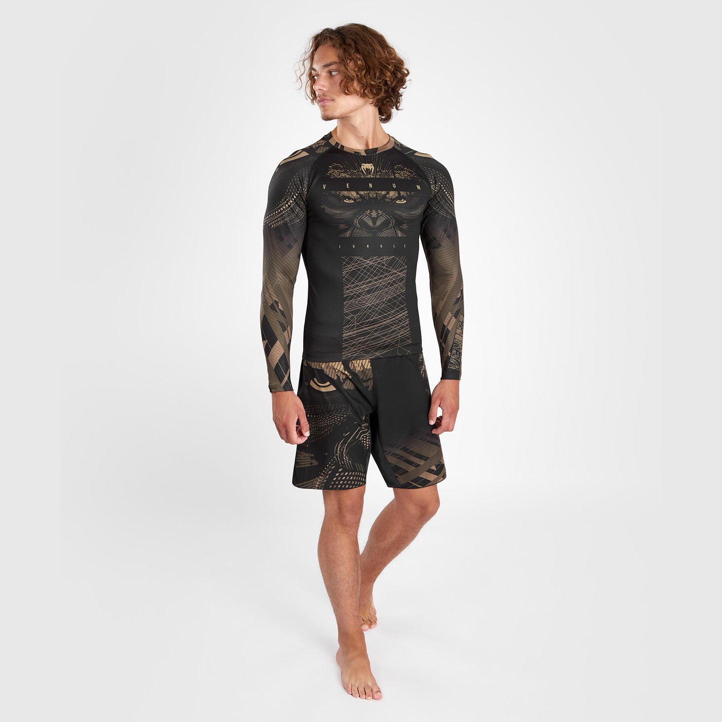 Venum Gorilla Jungle Rashguard a Maniche Lunghe - Nero/Sabbia