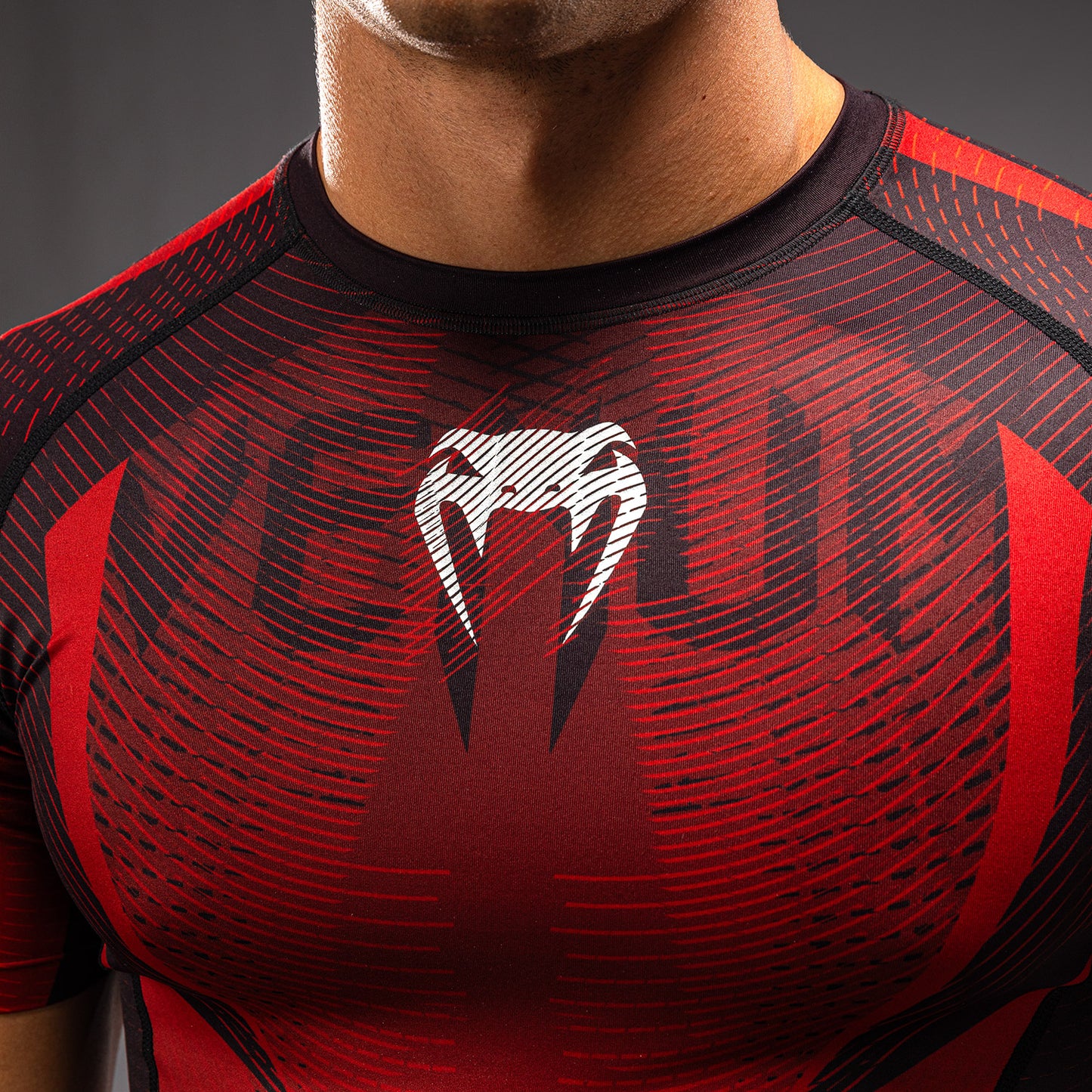 Venum Galactic 3.0 Rashguard a Maniche Corte - Rosso/Argento