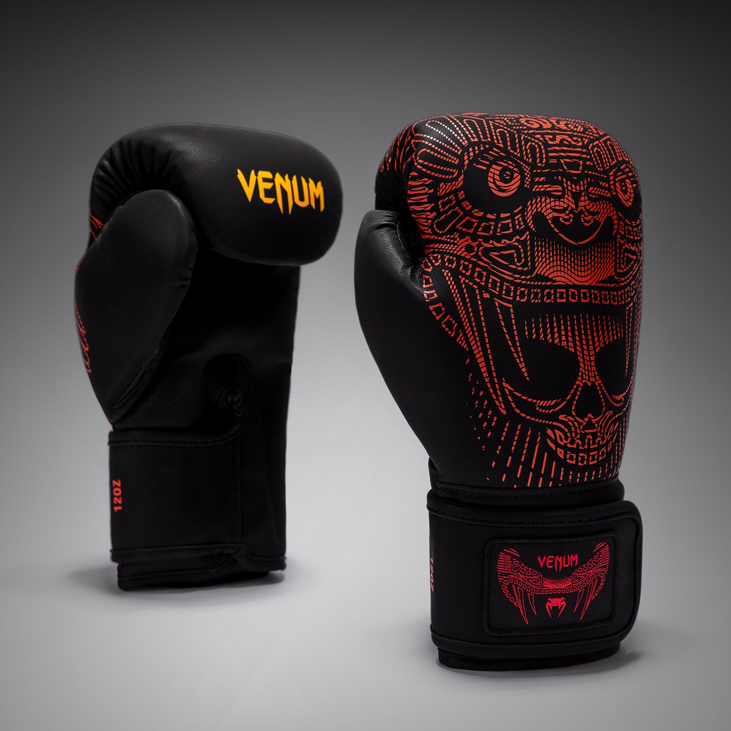 Venum Quetzal Fury Guanti da Boxe - Nero/Rosso Fury/Arancione