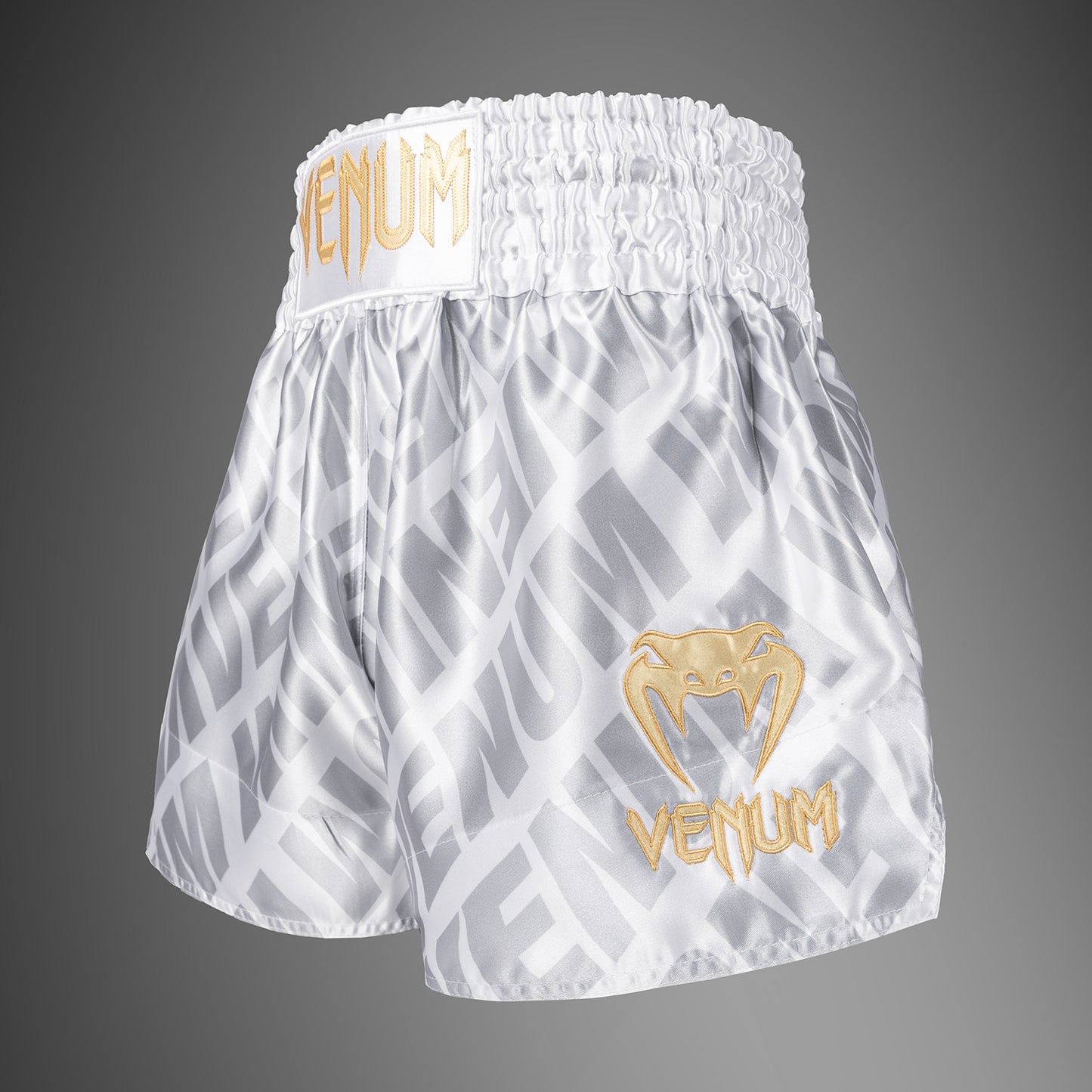 Venum Contender XT Pantaloncini Muay Thai – Bianco/Argento