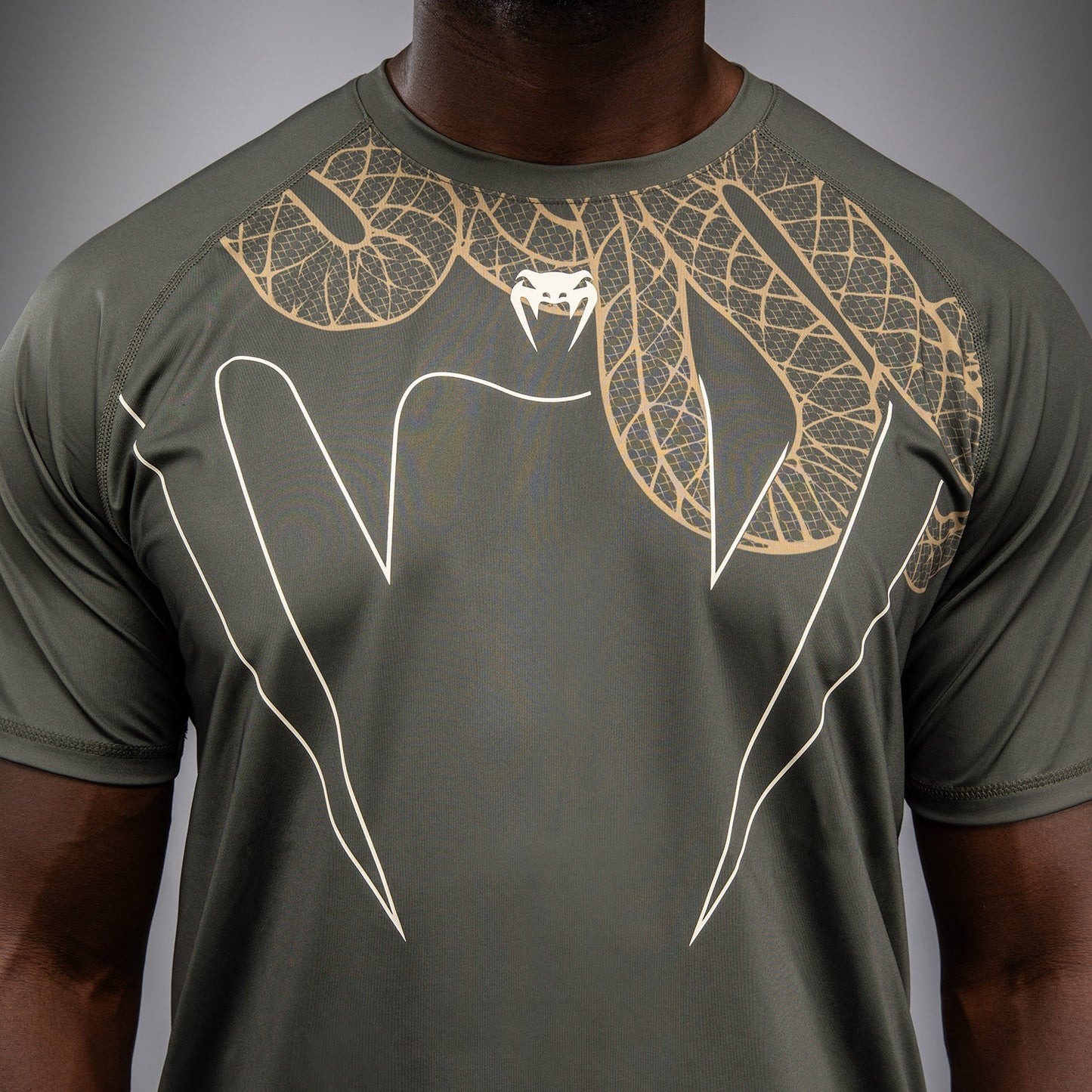 Venum Serpenti Dry Tech T-Shirt – Kaki/Bronzo/Ivory