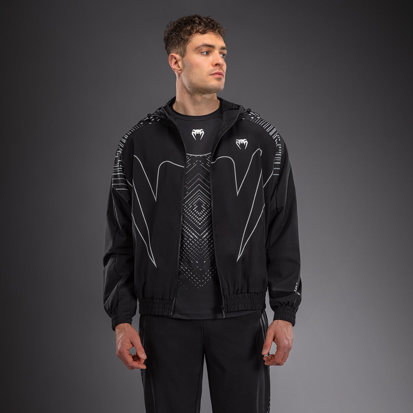 Venum Midnight Fury Giacche da tuta – Nero/Grigio/Argento