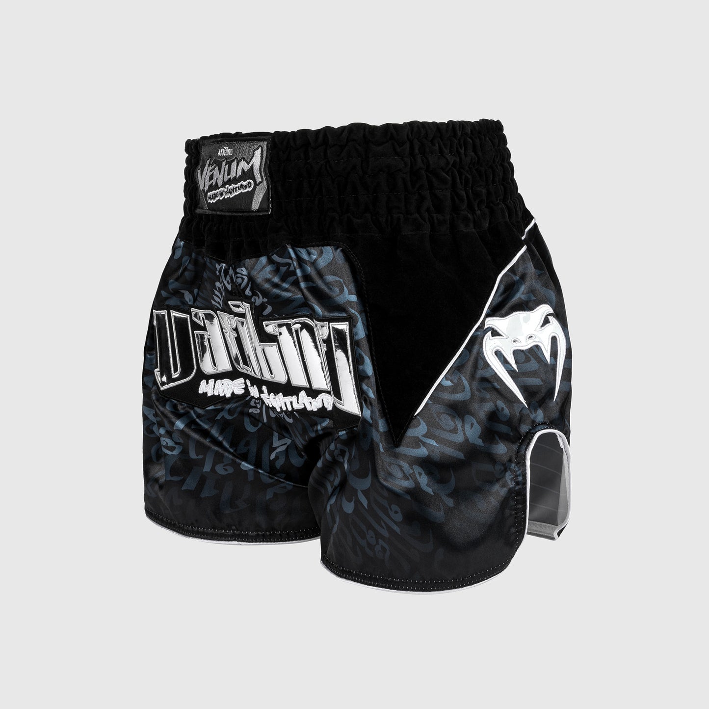 Venum Attack Pantaloncini da Muay Thai - Nero/Argento