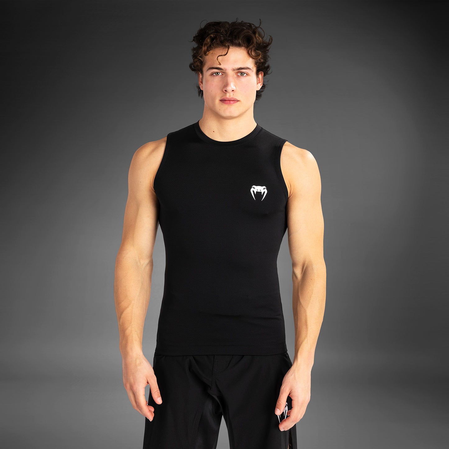 Venum Contender Rashguard senza maniche - Nero/Bianco
