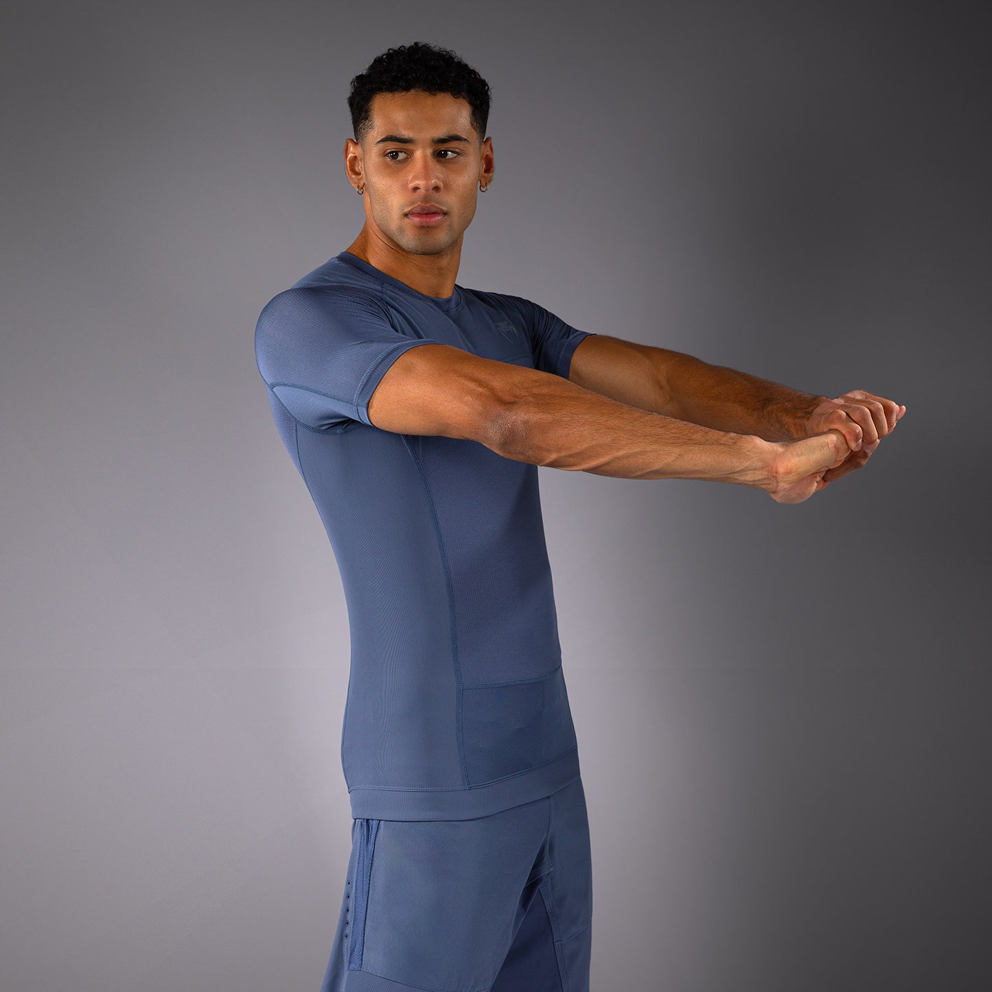 Venum G-Fit Air Rashguard a maniche Corte - Blu Nebbioso