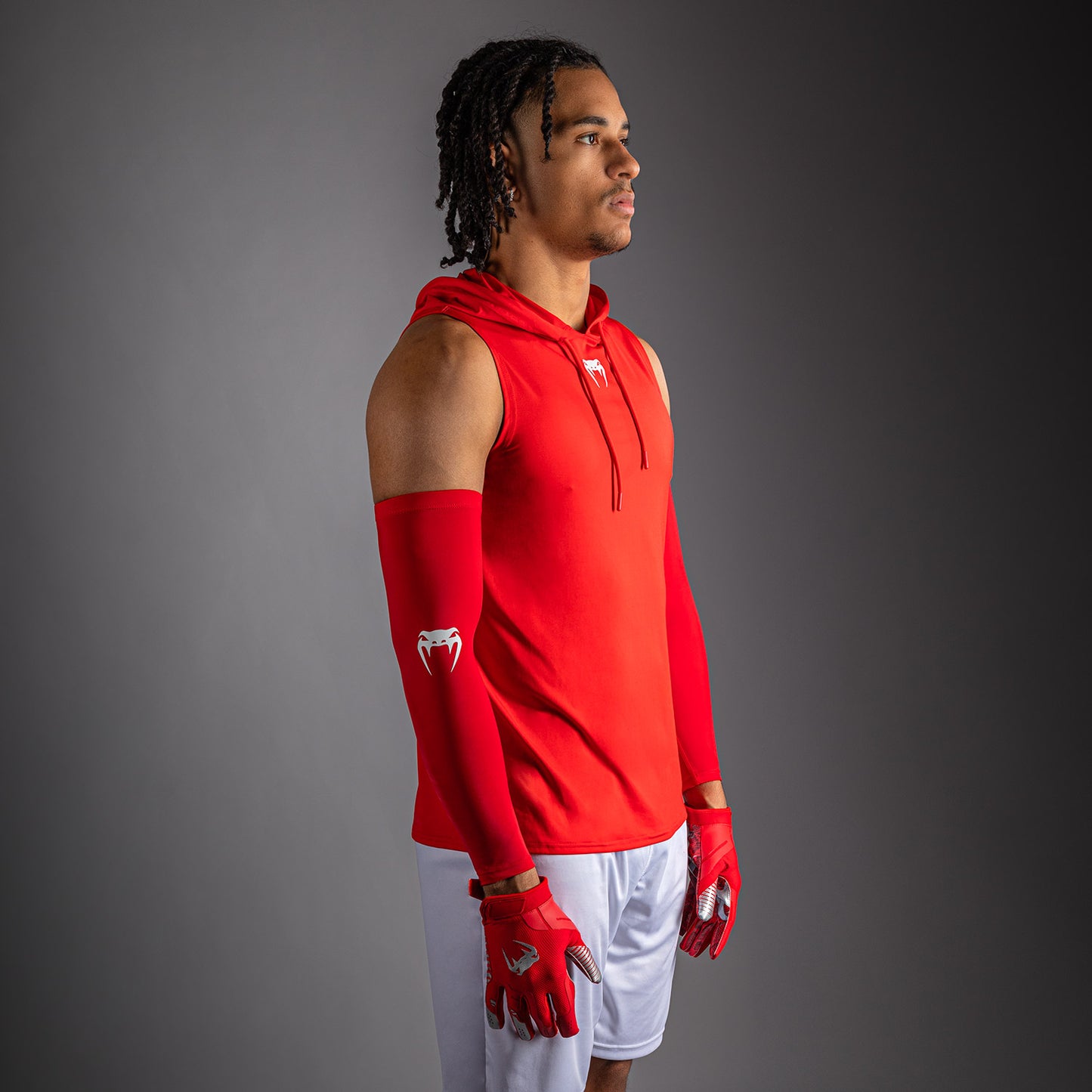 Venum Elite Felpa con Cappuccio Senza Maniche Dry Tech - Rosso