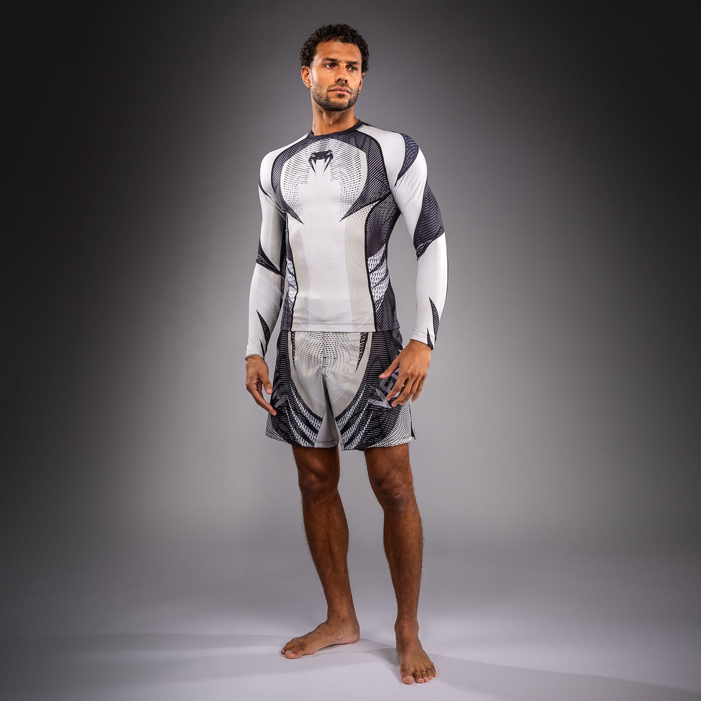 Venum Galactic 3.0 Rashguard a Maniche Lunghe - Bianco Sporco/Nero