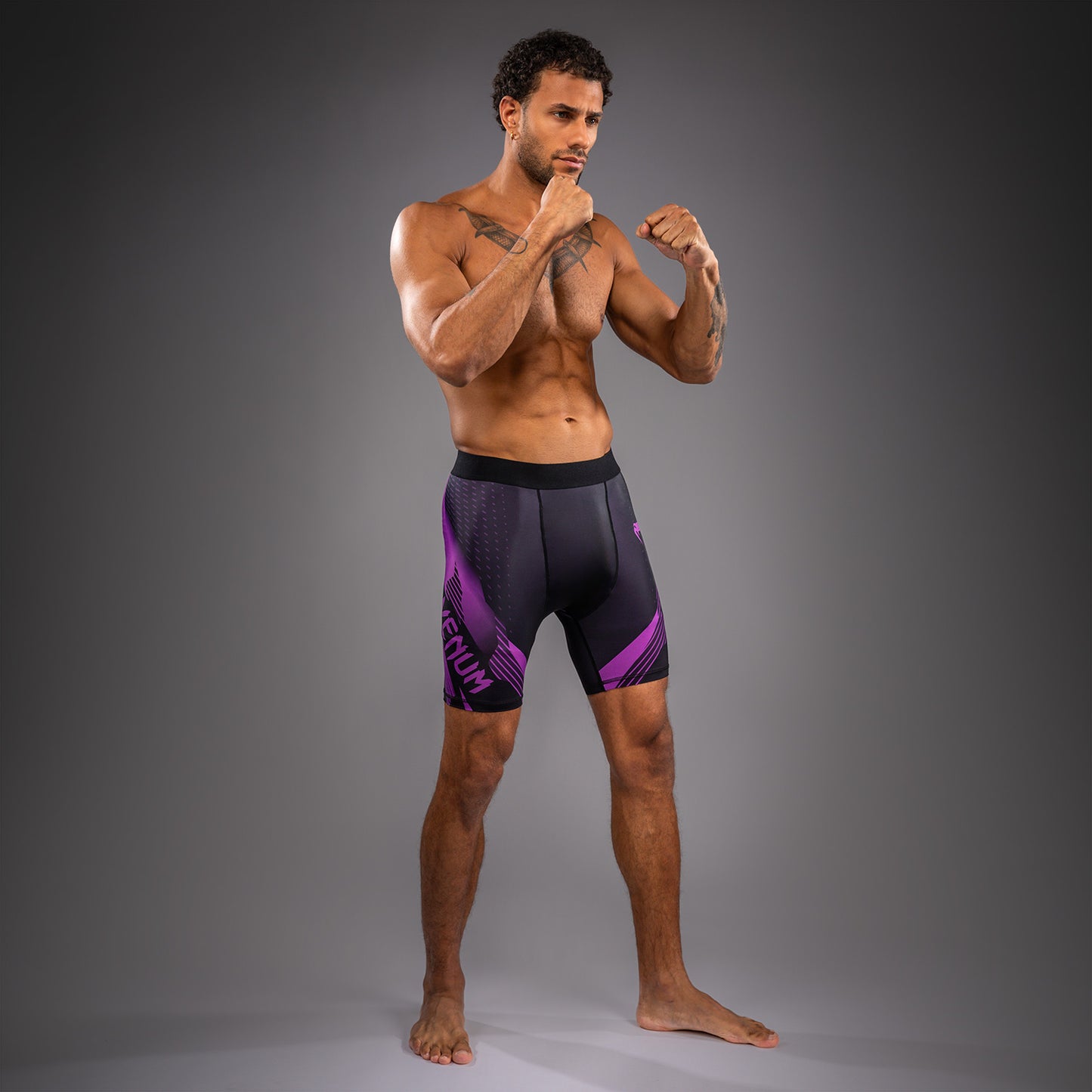 Venum No-Gi 6.0 Pantaloncini a Compressione - Nero/Viola