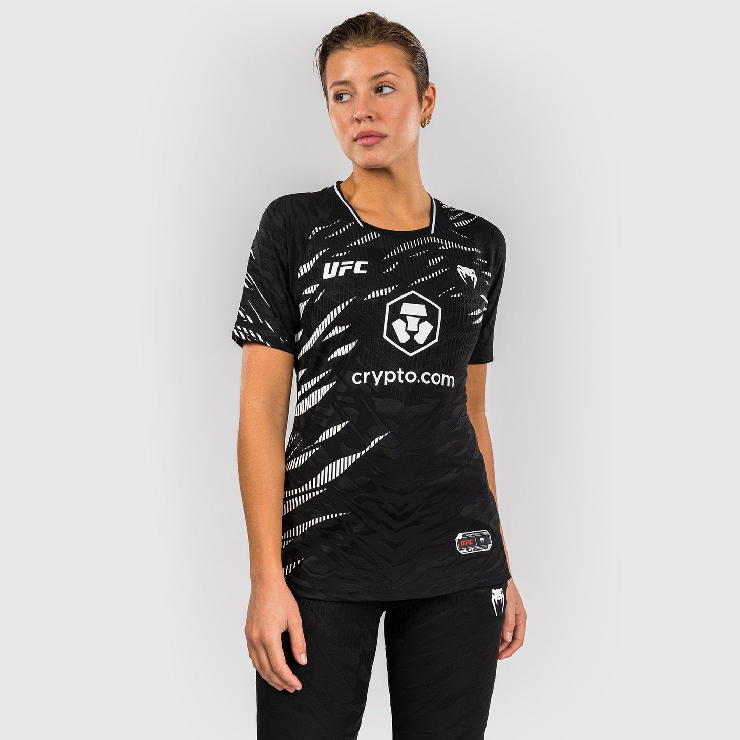 UFC Fusion by Venum Personalizzati Authentic Fight Night Maglietta da Gara per Donna - Nero