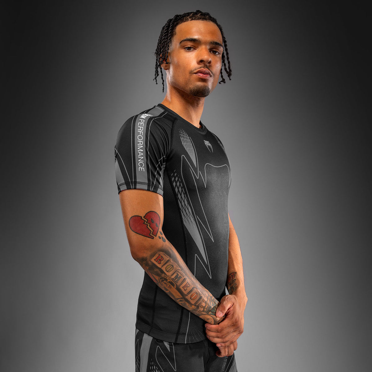 Venum Amazonia Reborn Maglia a compressione a maniche corte - Nero/Grigio