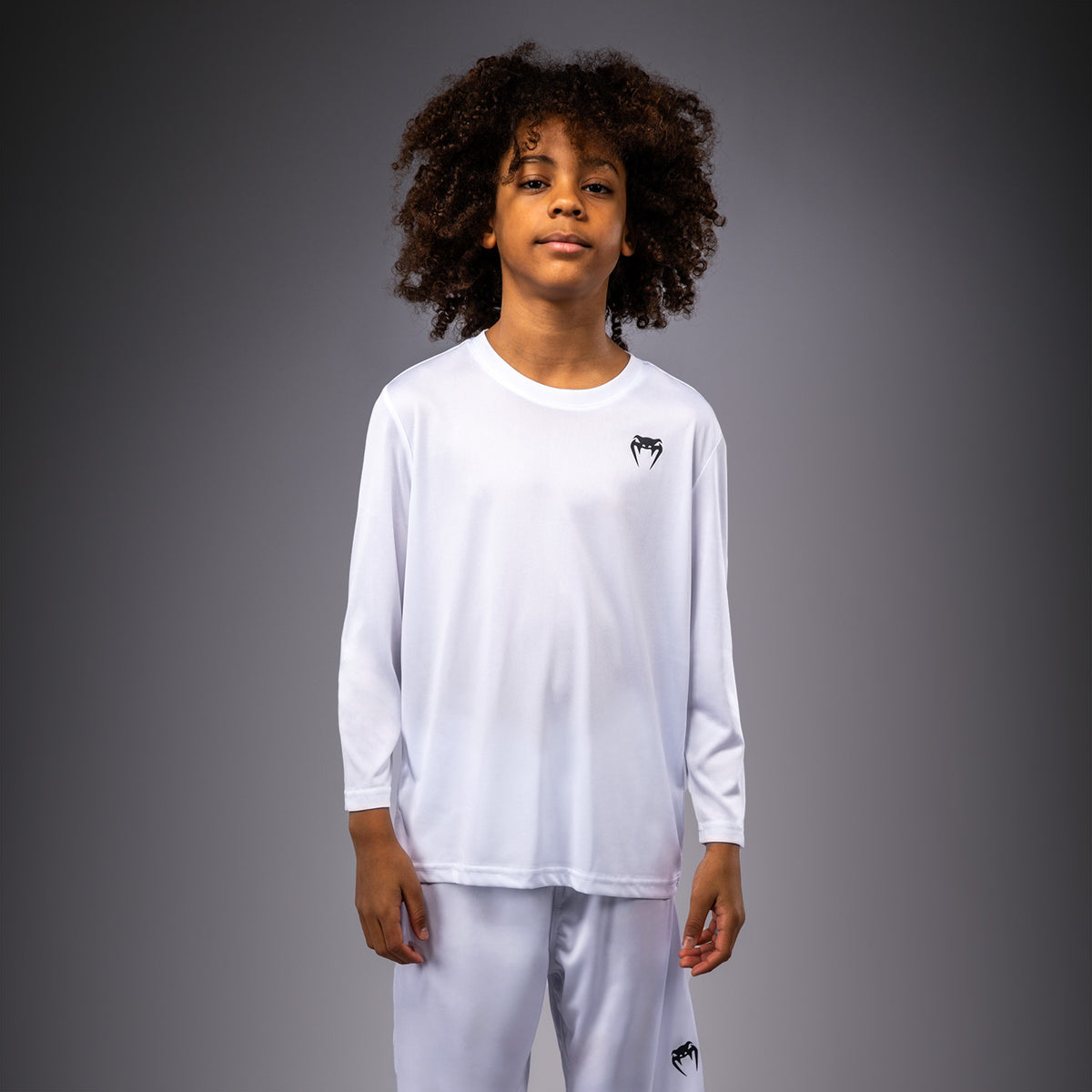 Venum Lineup Maglietta a Maniche Lunghe Per Bambini - Bianco/Nero