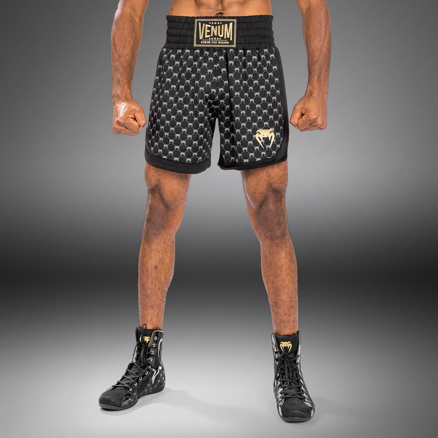 Pantaloncini da boxe Monogram Venum - neri