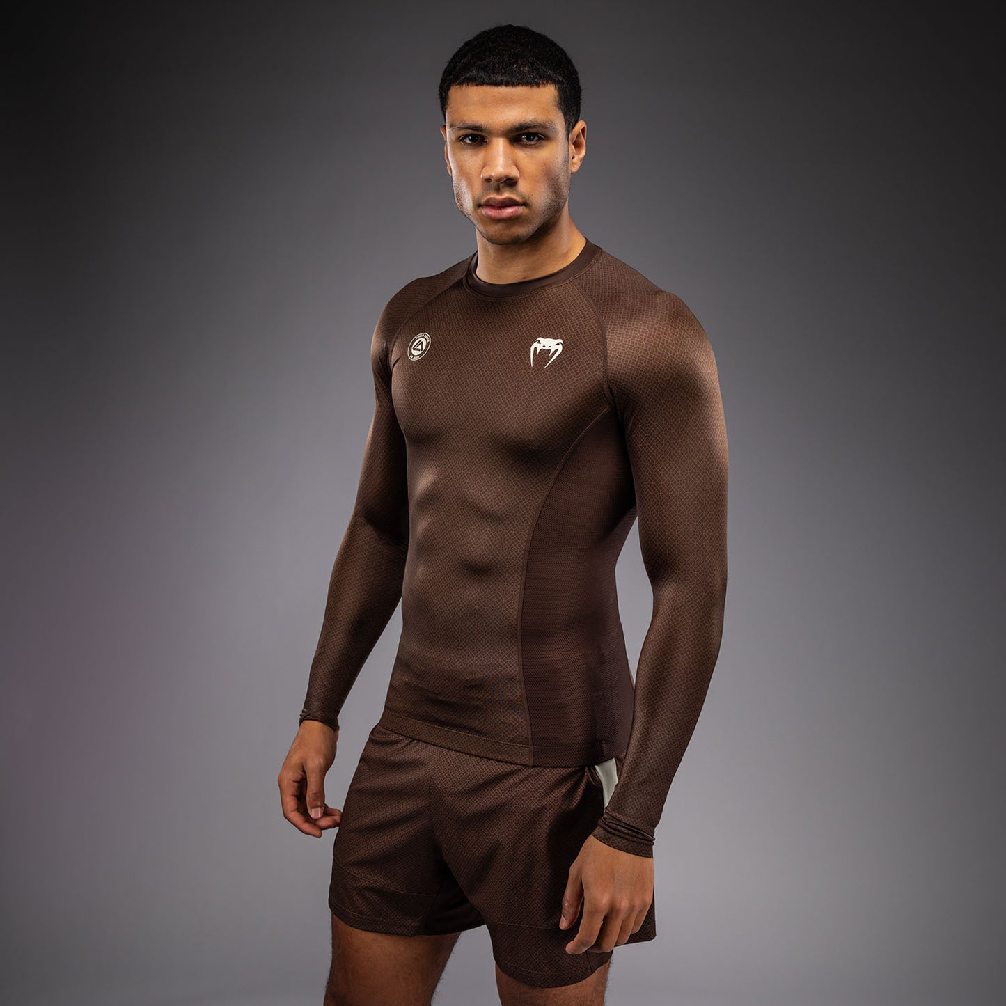 Venum x Roger Gracie Academy Rashguard a Maniche Lunghe - Marrone Scuro